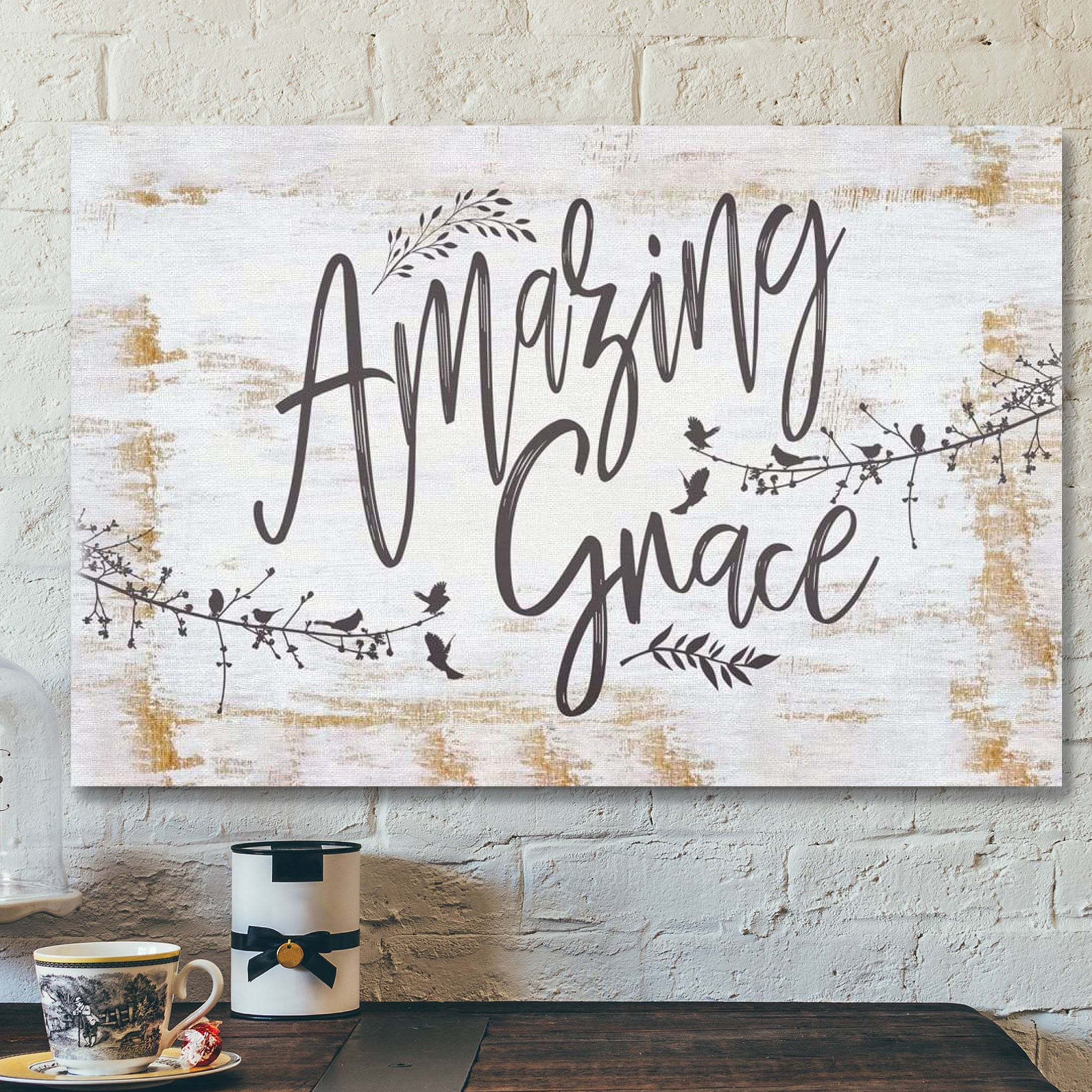 Amazing Grace Canvas Wall Art – Christian Wall Posters