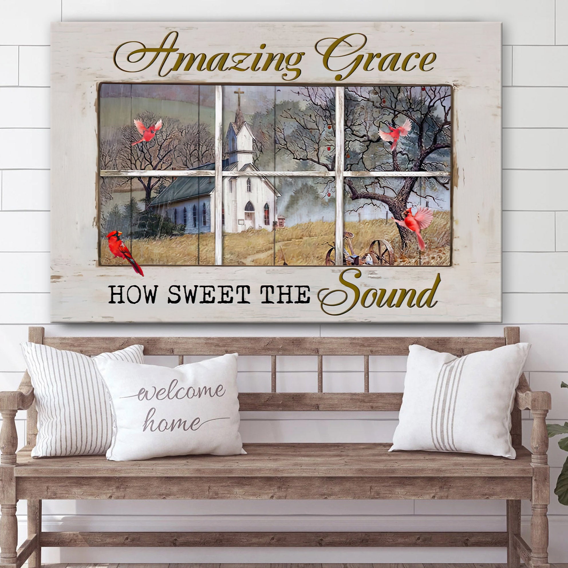 Amazing Grace How Sweet The Sound Church Christian Wall Art Canvas – Art On Wall