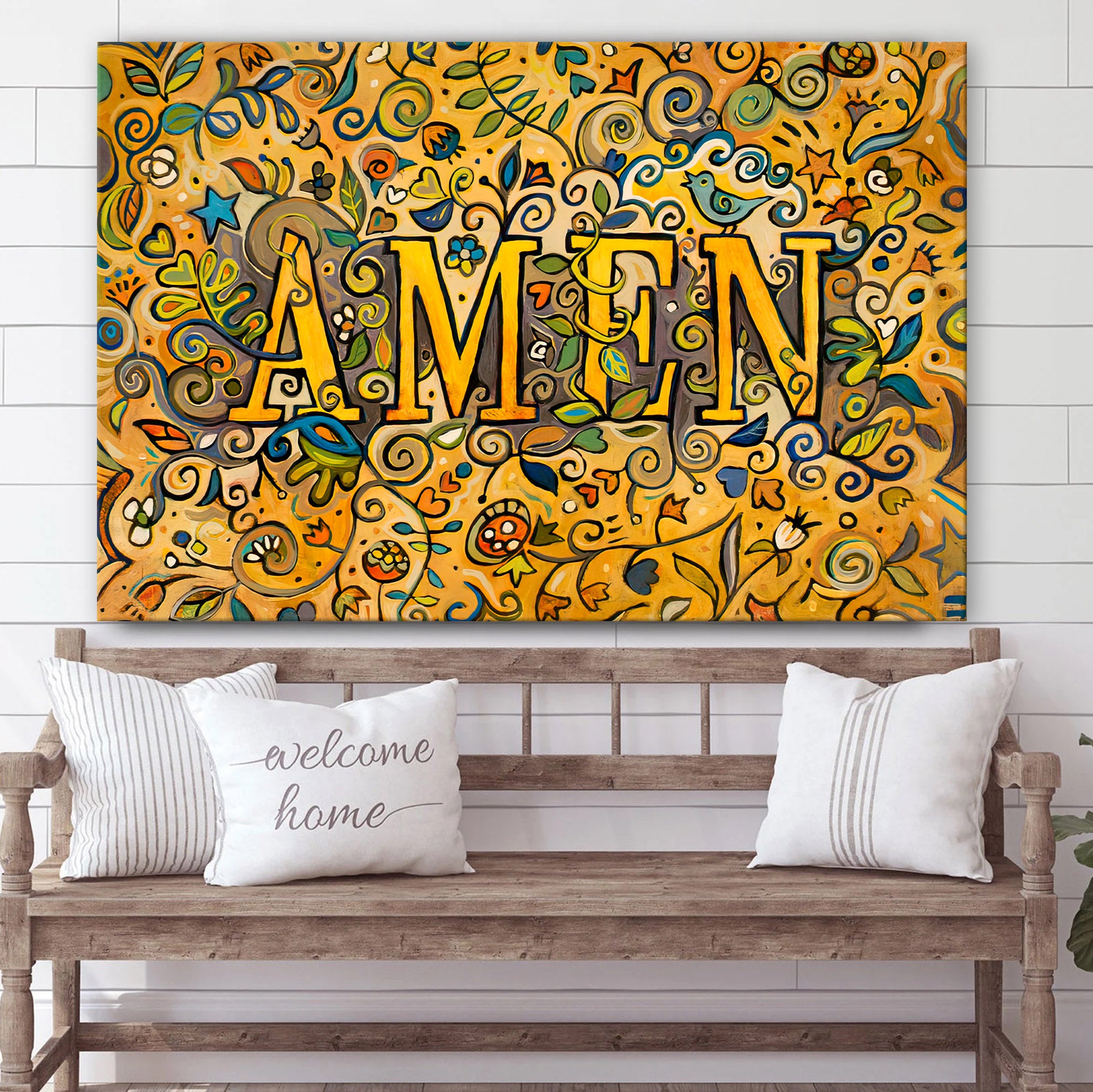 Amen Canvas Wall Art – Christian Poster – Religious Wall Decor