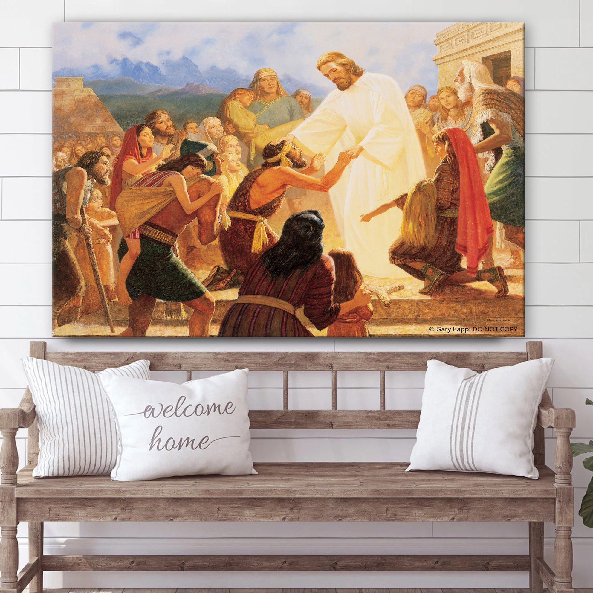 And He Healed Them All Every One Canvas Pictures – Christian Paintings For Home – Religious Canvas Wall Decor