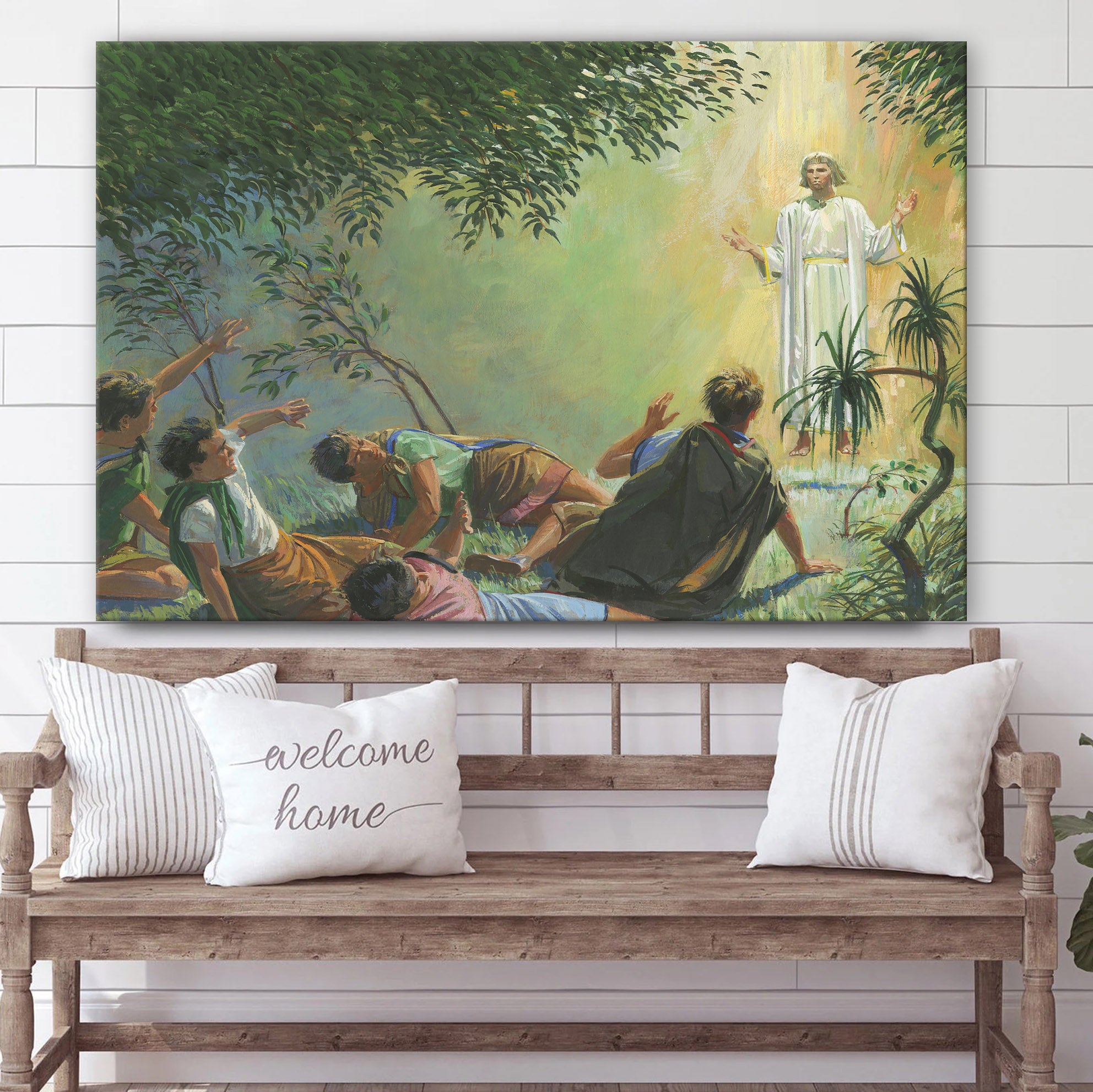 Angel Appears To Alma And The Sons Of Mosiah Canvas Pictures – Christian Paintings For Home – Religious Canvas Wall Decor