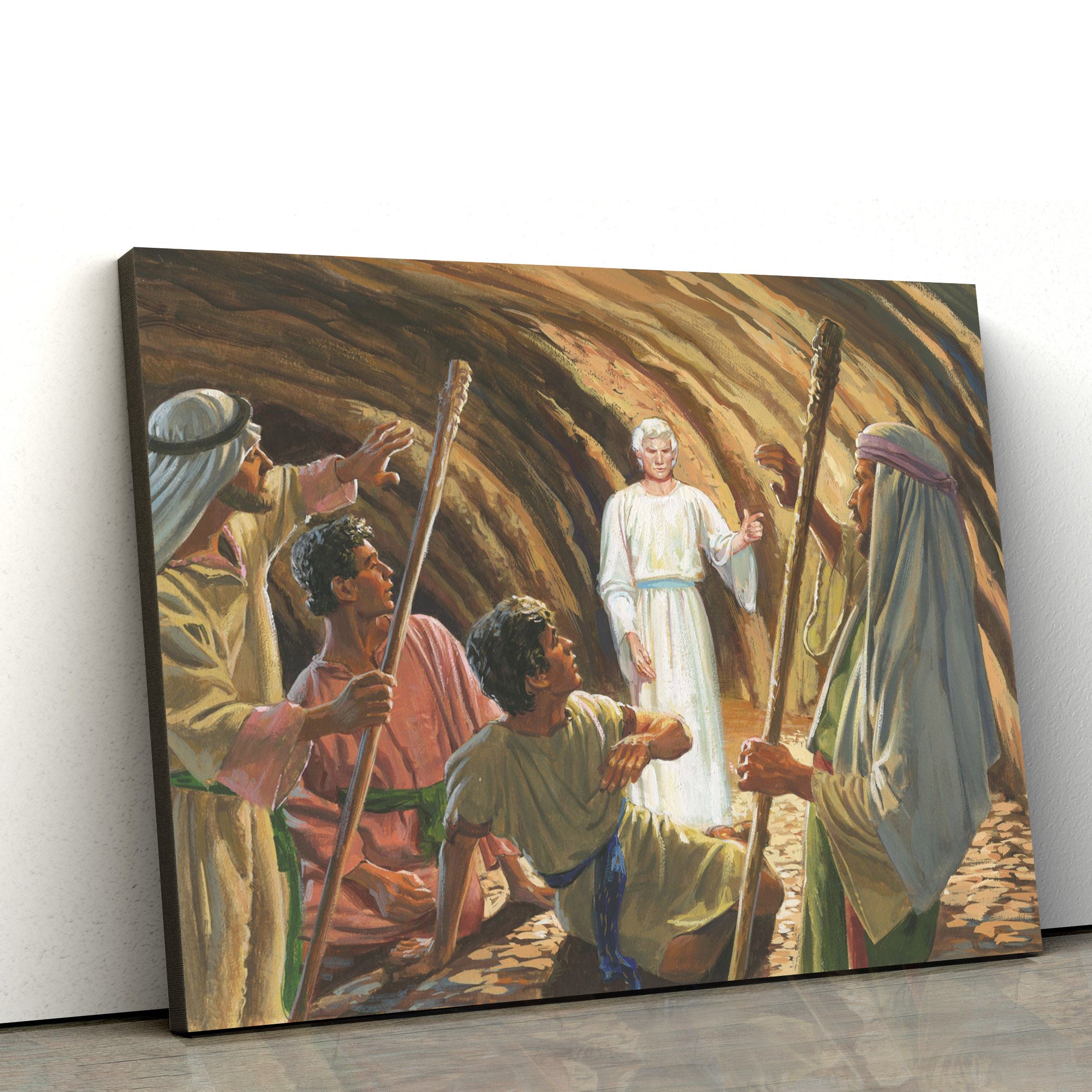 Angel Stopping Laman And Lemuel Canvas Pictures – Christian Paintings For Home – Religious Canvas Wall Decor