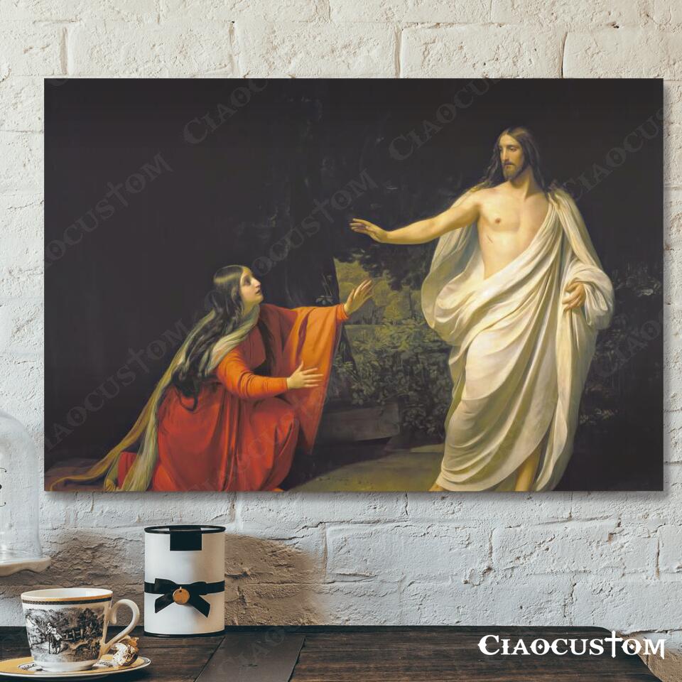 Appearance Of Christ To Mary Magdalene – Jesus Canvas Painting – Jesus Canvas Art – Jesus Poster – Jesus Canvas – Christian Gift