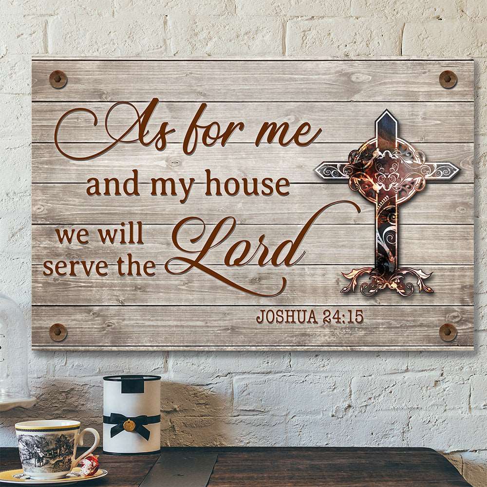 As For Me And My House Canvas Wall Art – Jesus Pictures – Christian Canvas Prints – Faith Canvas – Bible Verse Canvas