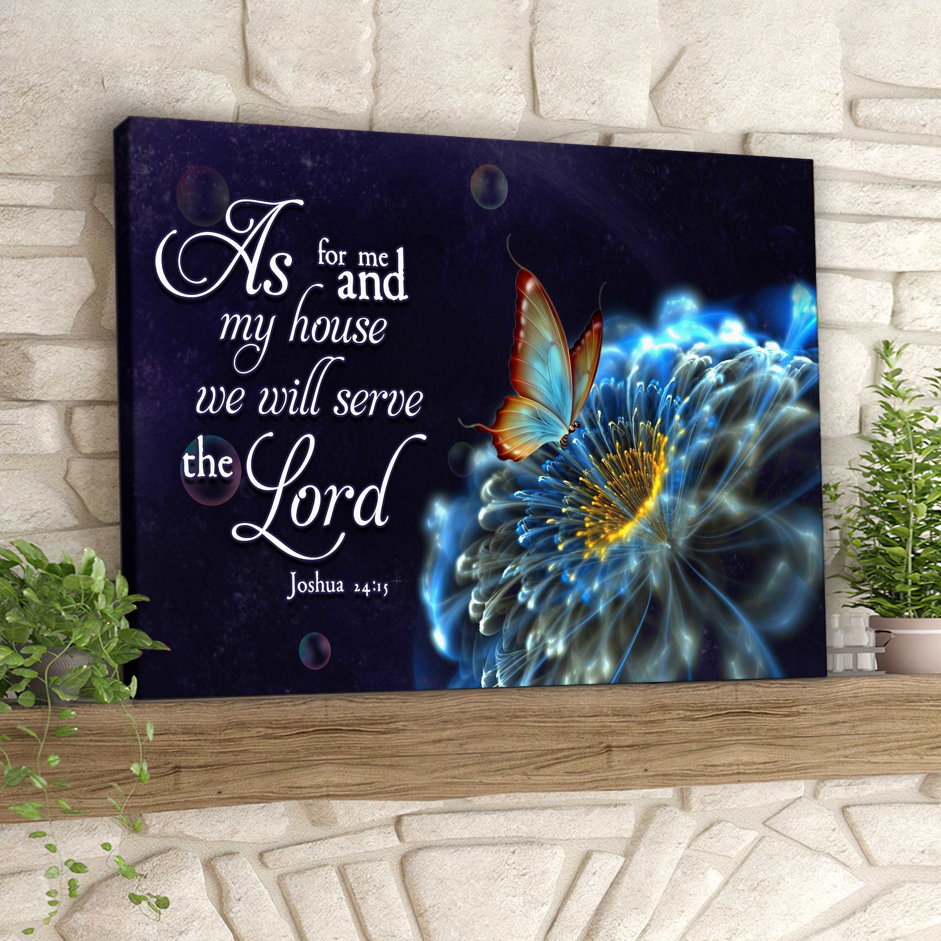 As For Me And My House We Will Serve The Lord – Christian Canvas Prints – Faith Canvas – Bible Verse Canvas