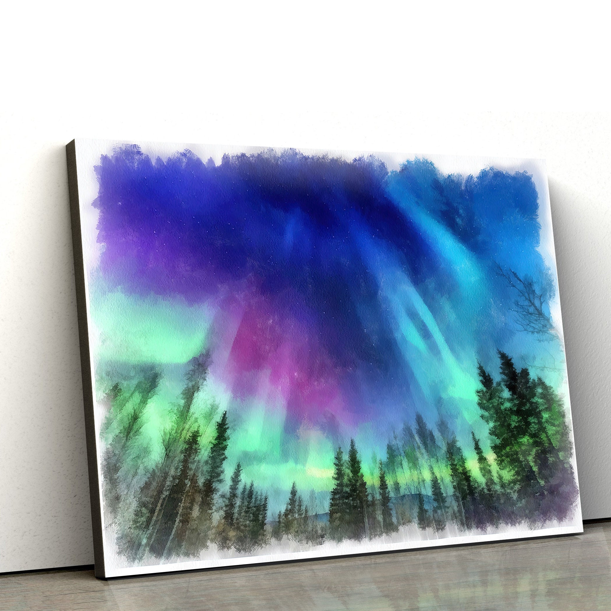 Aurora Painting Canvas Wall Art – Canvas Wall Decor – Home Decor Living Room