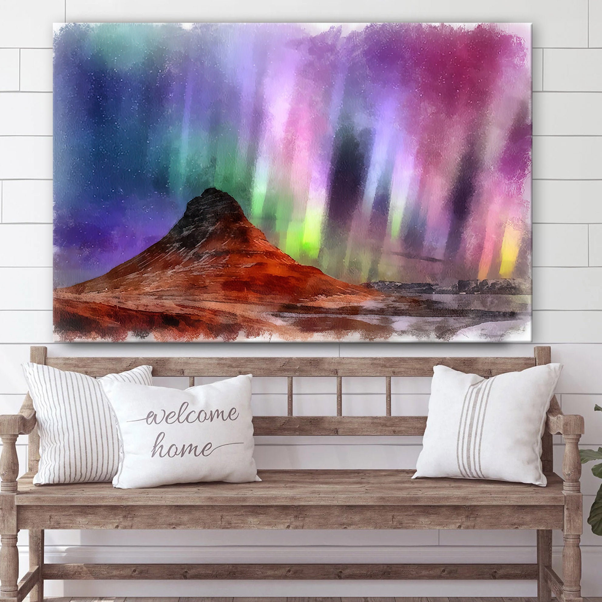 Aurora Polar Lights Painting Canvas Wall Art – Canvas Wall Decor – Home Decor Living Room