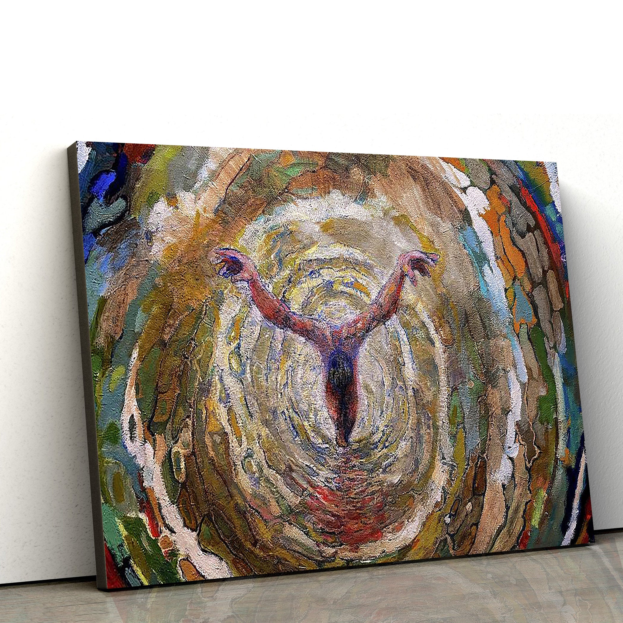 Baptism Vortex Of The Christ 1 Canvas Wall Art – Jesus Baptism Canvas – Christian Paintings For Home