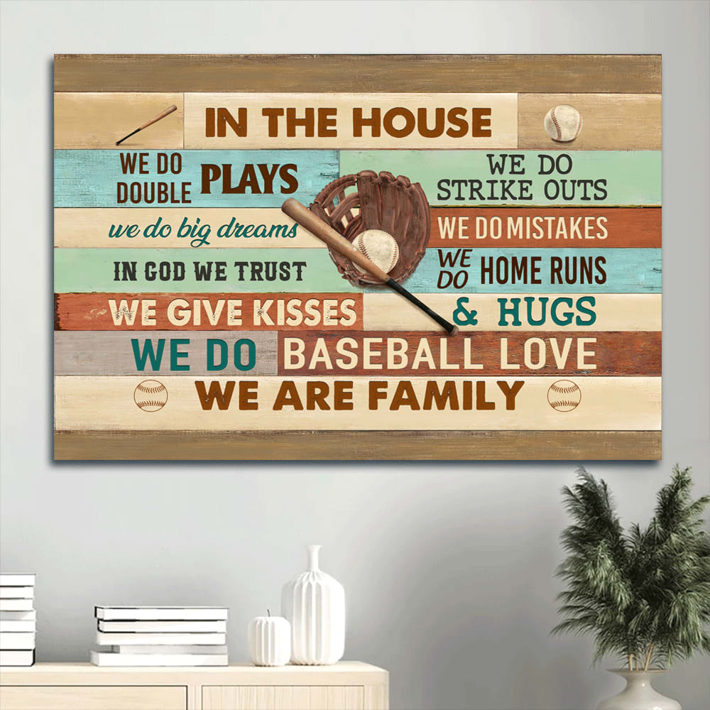 Baseball Painting Sport Drawing Canvas We Are Family Canvas Wall Art – Christian Wall Decor