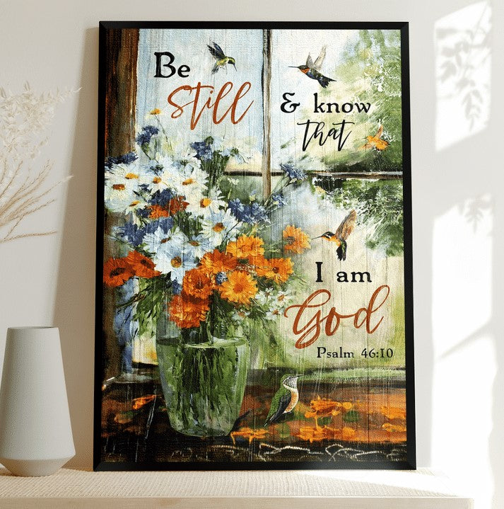 Be Still And Know That I Am God Canvas Posters – Christian Wall Posters – Religious Wall Decor