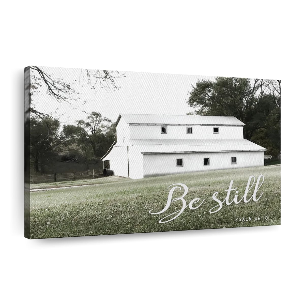 Be Still Barn Canvas Wall Art – Christian Canvas Wall Art – Religious Wall Art Canvas