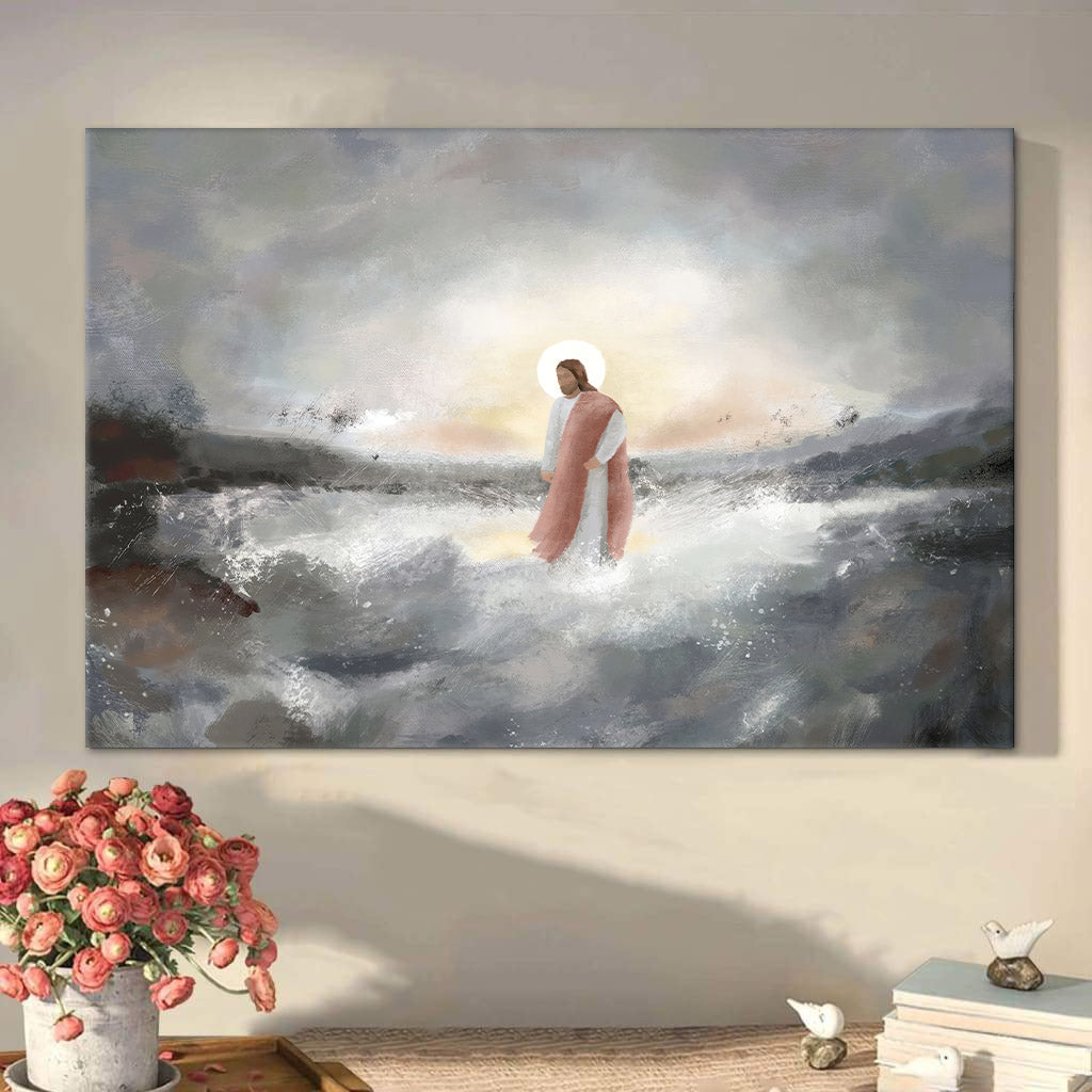 Be Still My Soul Jesus Walking on Water Wall Art – Religious Posters