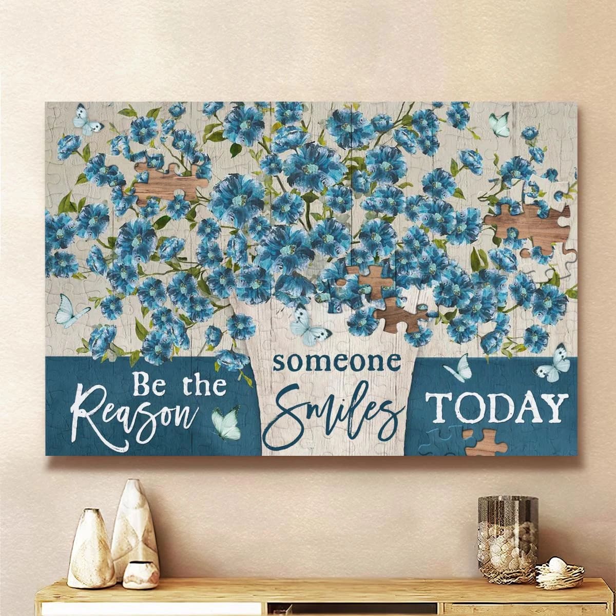 Be The Reason Someone Smiles Today God Canvas, Christian Wall Art, Home Decor