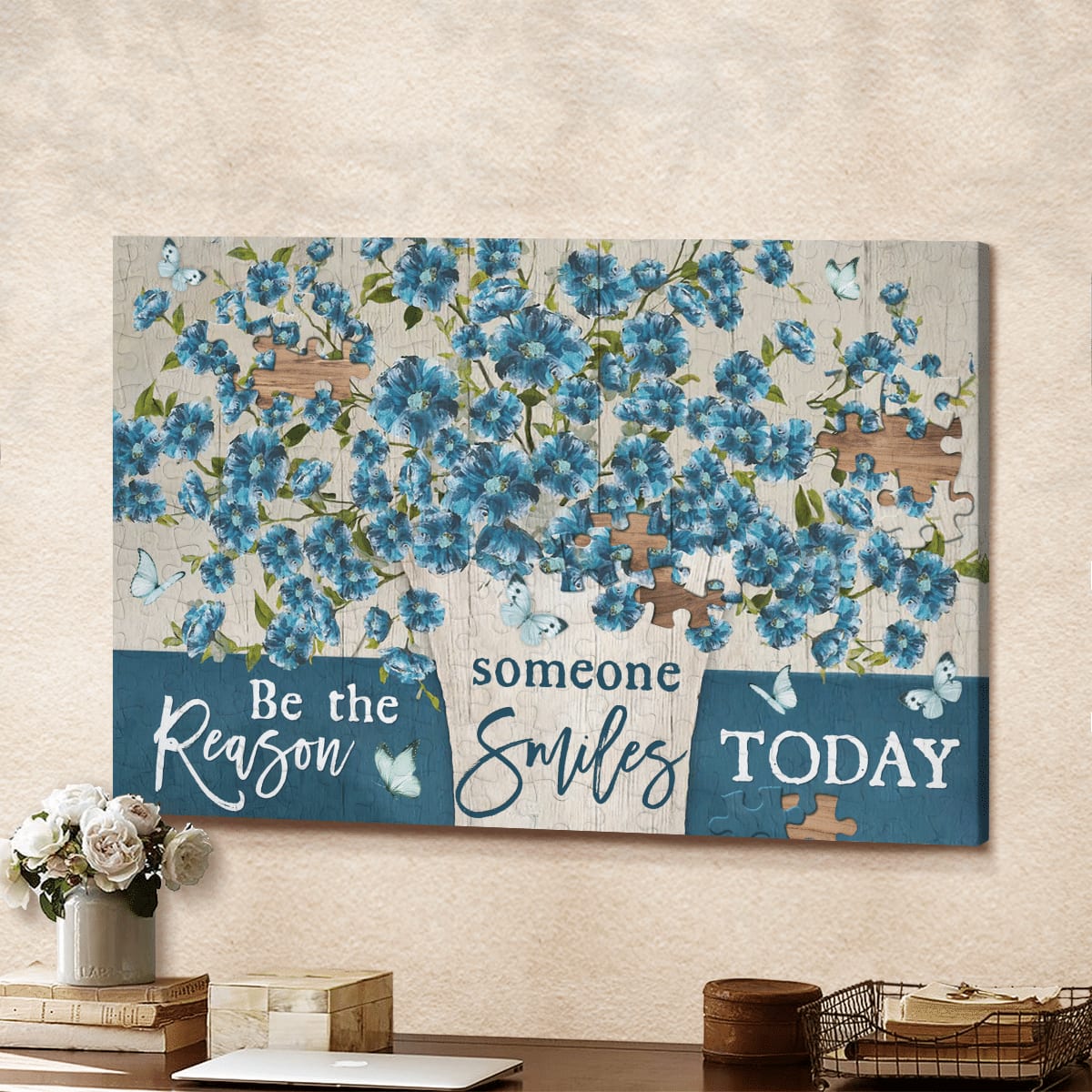 Be The Reason Someone Smiles Today God Canvas, Christian Wall Art, Home Decor