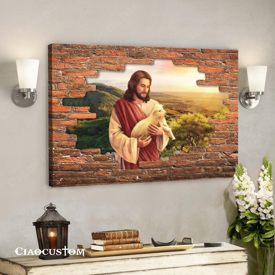 Behold The Lamb – Jesus Pictures – Jesus Canvas Poster – Jesus Wall Art – Christian Canvas Prints – Faith Canvas – Gift For Christian