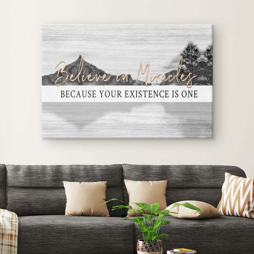 Believe In Miracles Canvas Wall Art – Christian Canvas – Faith Canvas