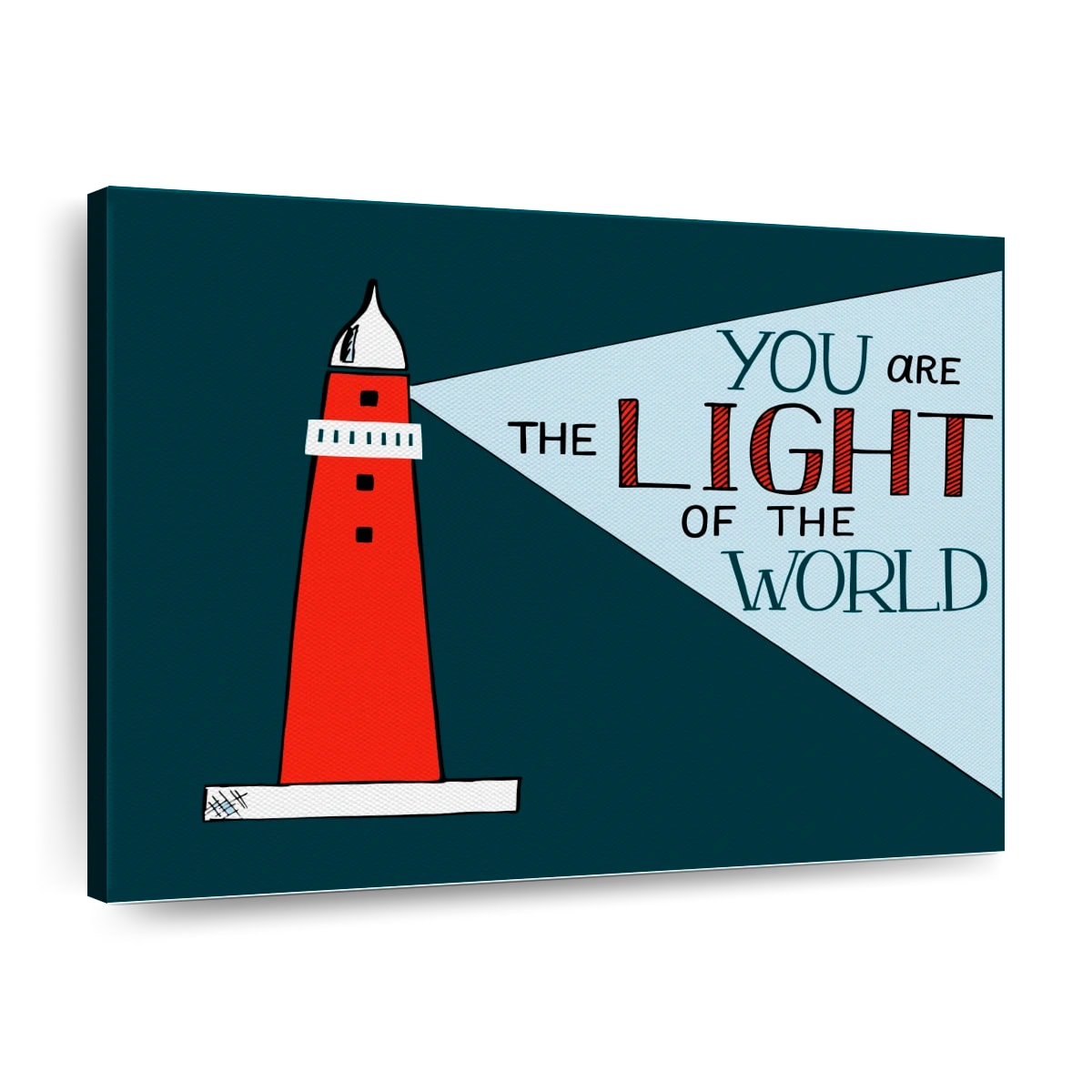 Bible Verse About Lighthouse Canvas Wall Art – Christian Canvas Wall Art – Religious Wall Art Canvas