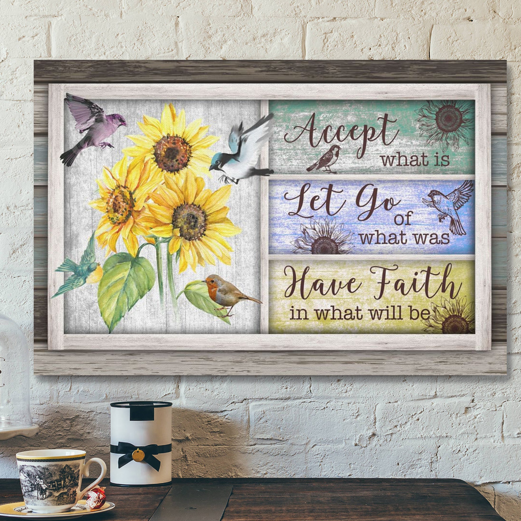 Bible Verse Canvas – Accept What Is Let Go Of What Was Canvas – Scripture Canvas Wall Art