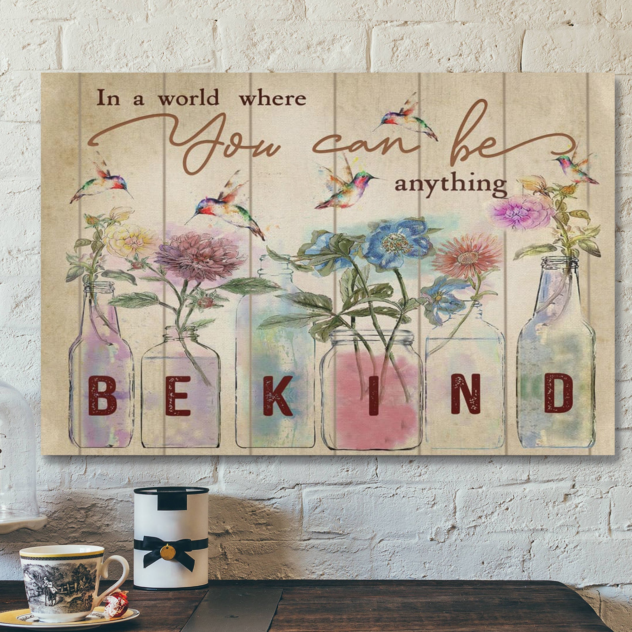 Bible Verse Canvas – Be Kind Canvas Wall Art – Scripture Canvas Wall Art