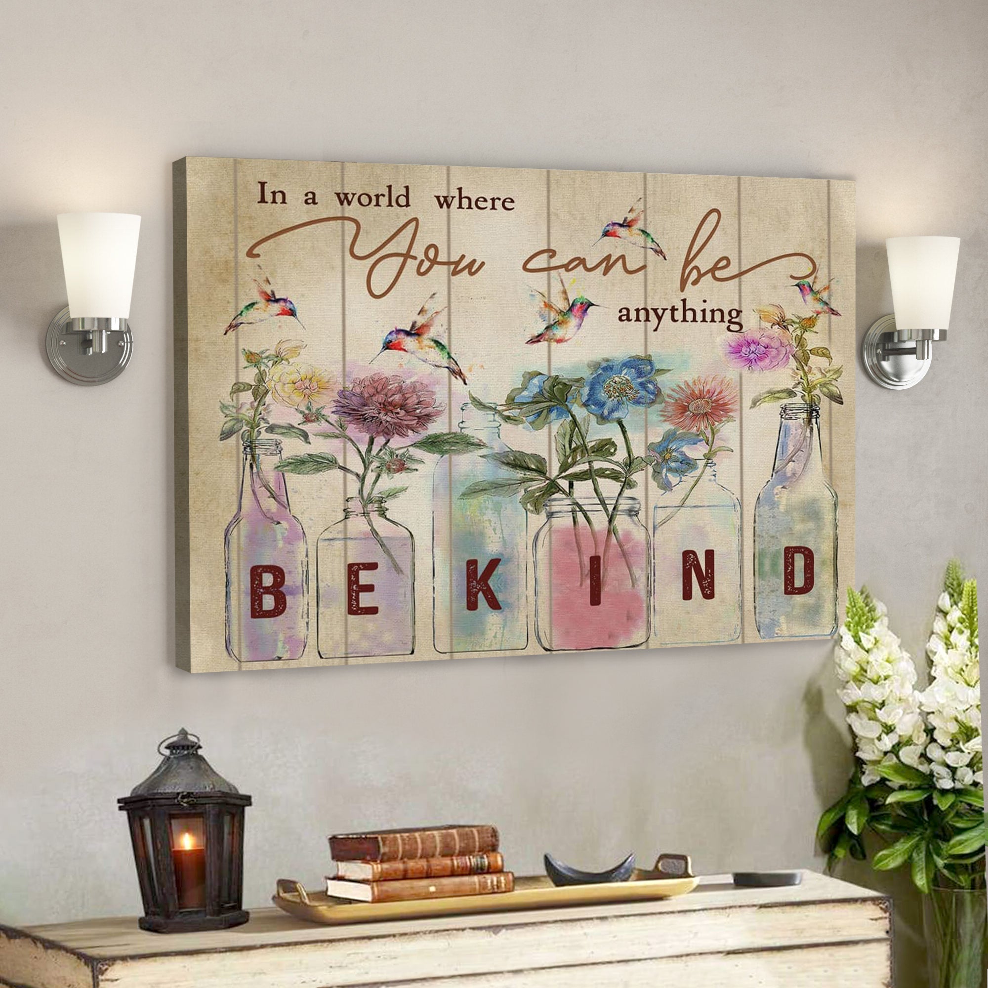 Bible Verse Canvas – Be Kind Canvas Wall Art – Scripture Canvas Wall Art