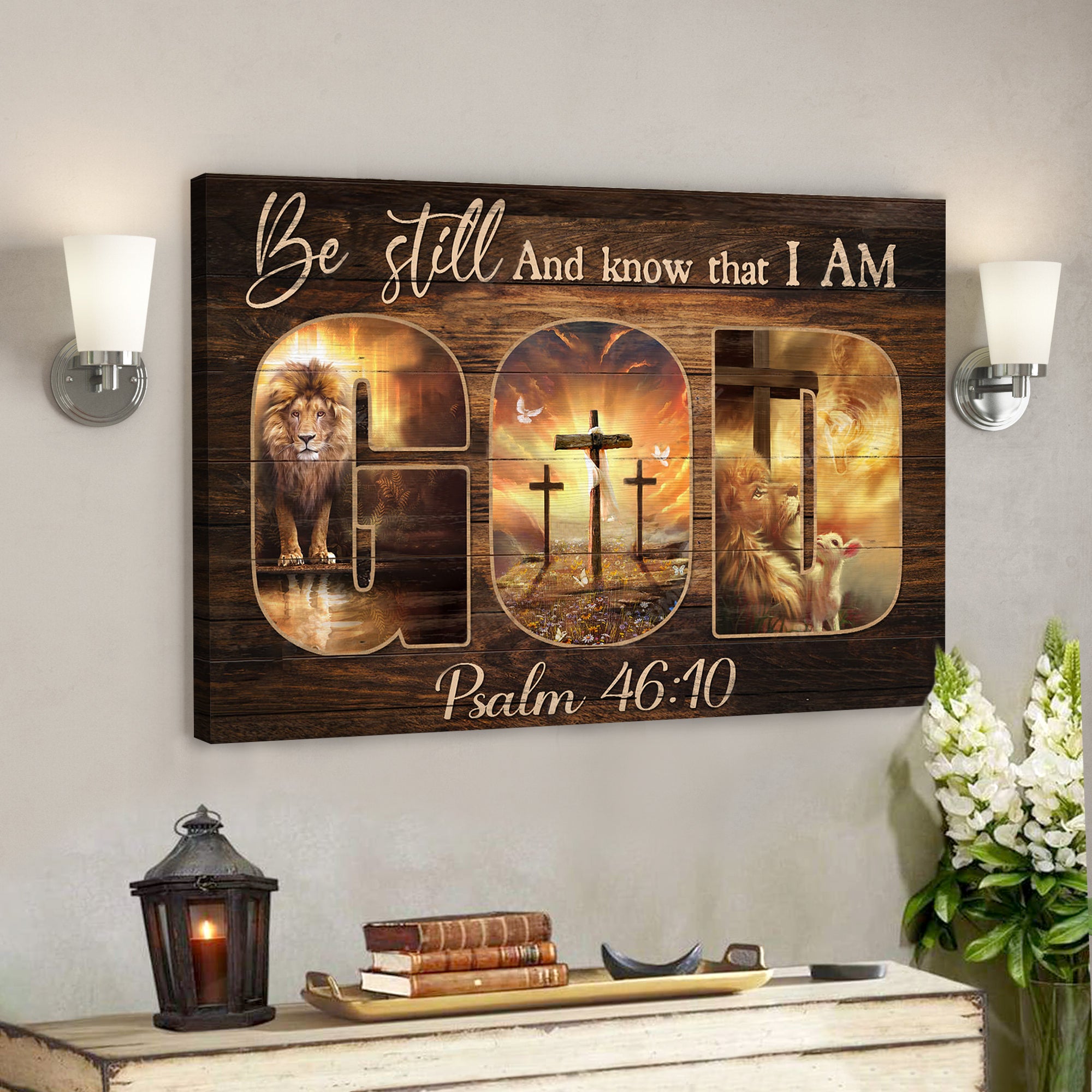 Bible Verse Canvas – Christian Canvas Art – Jesus Canvas – Be Still And Know That I Am