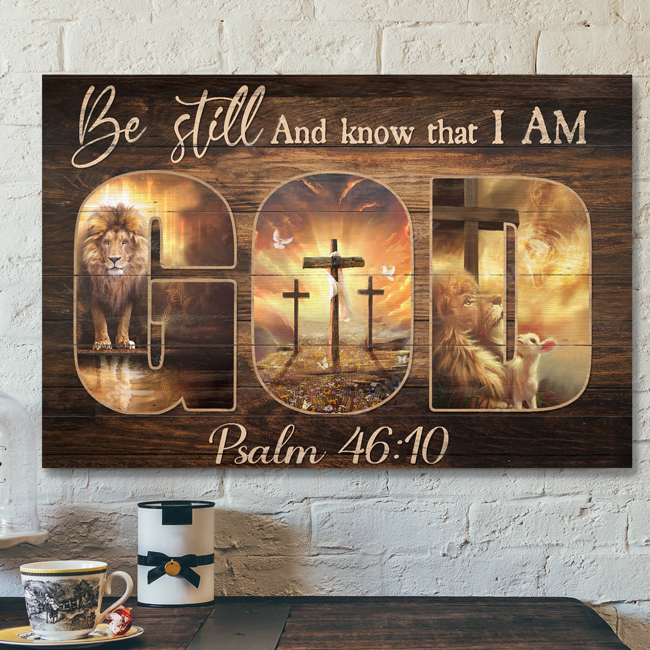 Bible Verse Canvas – Christian Canvas Art – Jesus Canvas – Be Still And Know That I Am