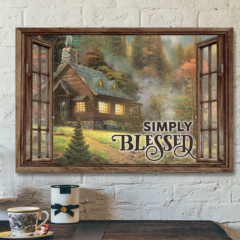 Bible Verse Canvas – Christian Canvas Art – Jesus Canvas – Simply Blessed