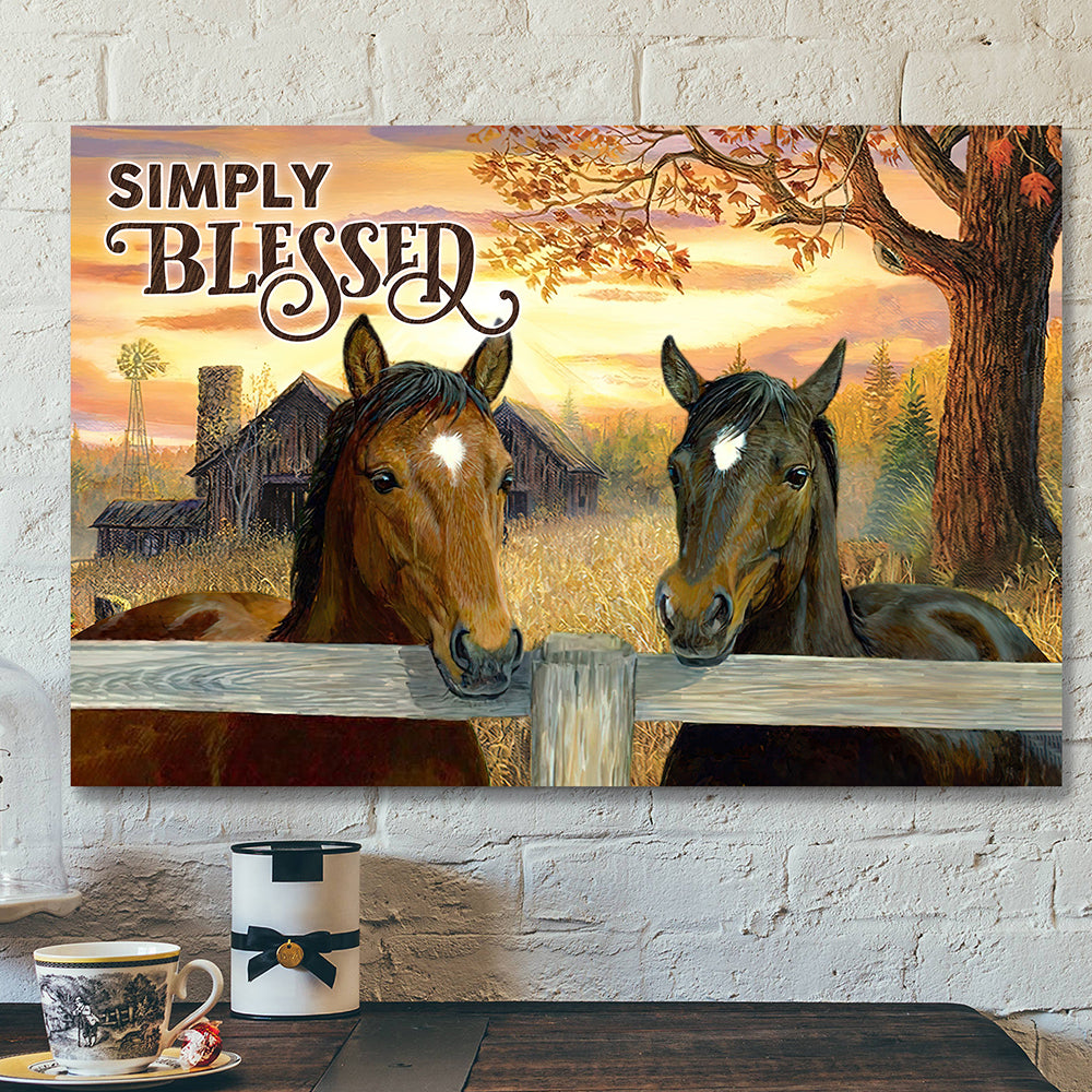 Bible Verse Canvas – Christian Canvas Art – Simply Blessed