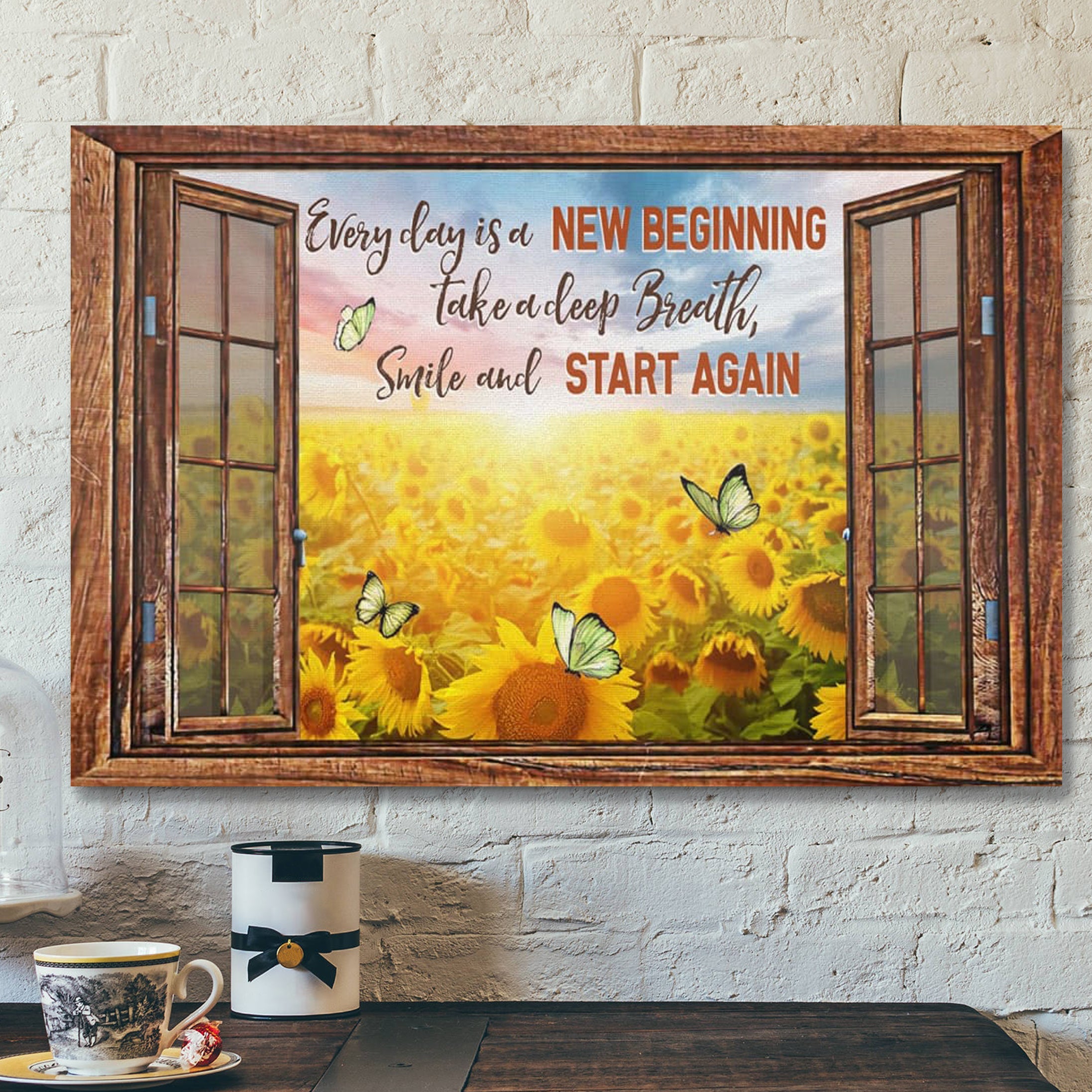 Bible Verse Canvas – Every Day Is A New Beginning Canvas Art – Scripture Canvas Wall Art