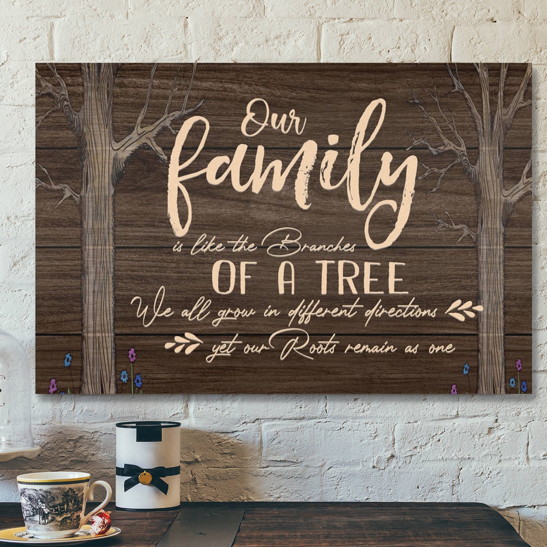 Bible Verse Canvas – Family Is Like The Branches Of A Tree Canvas Print – Scripture Canvas Wall Art