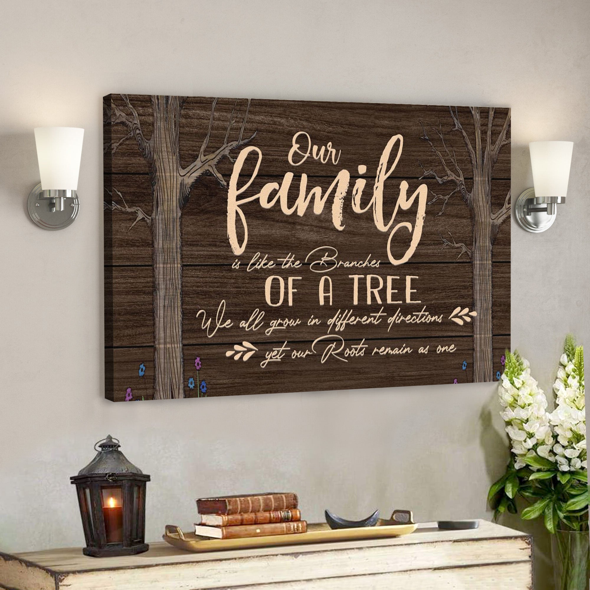 Bible Verse Canvas – Family Is Like The Branches Of A Tree Canvas Print – Scripture Canvas Wall Art