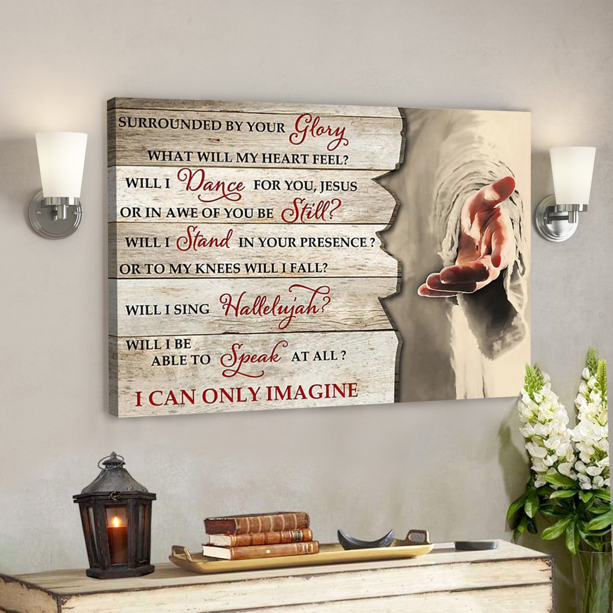 Bible Verse Canvas – I Can Only Imagine Jesus – Scripture Canvas Wall Art