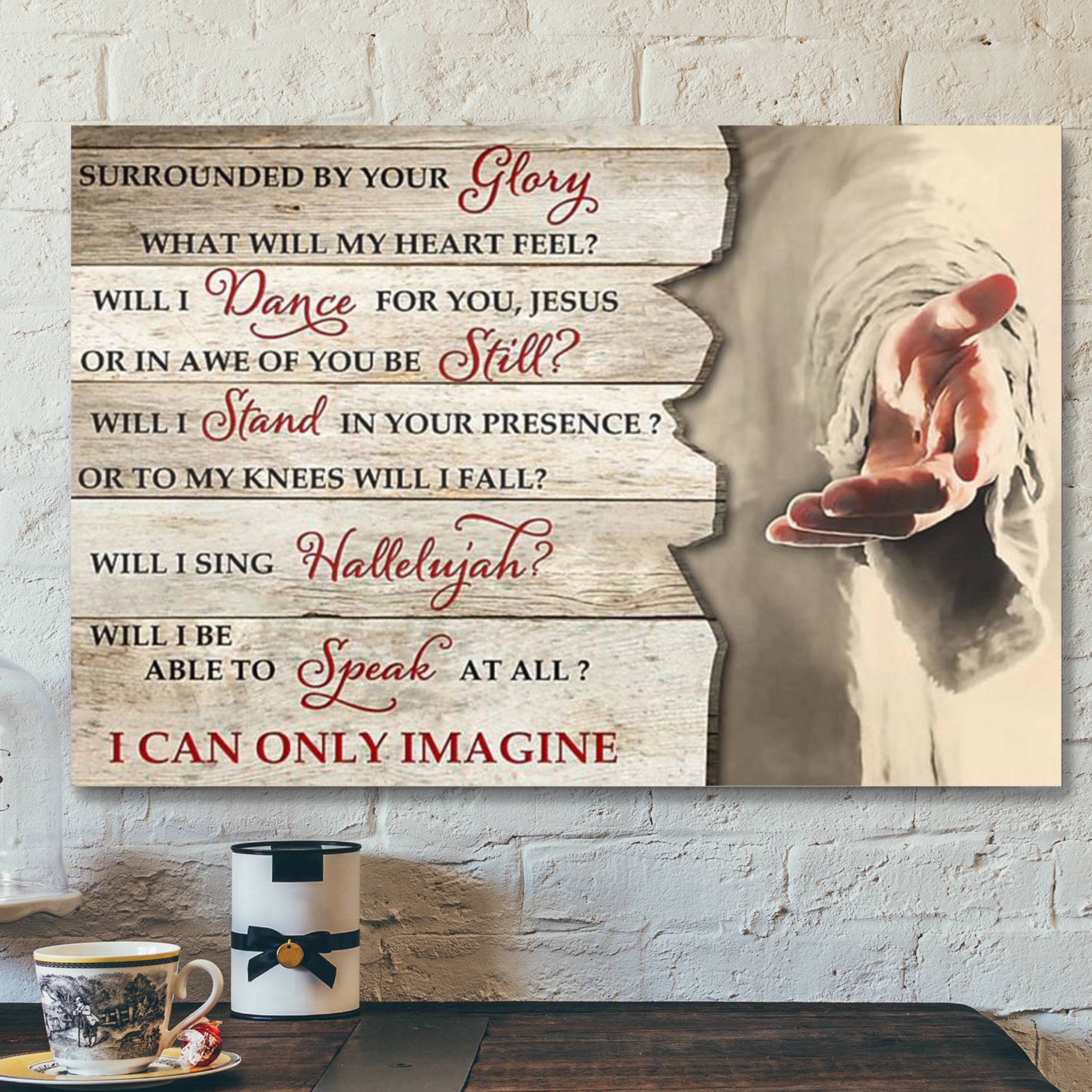 Bible Verse Canvas – I Can Only Imagine Jesus – Scripture Canvas Wall Art