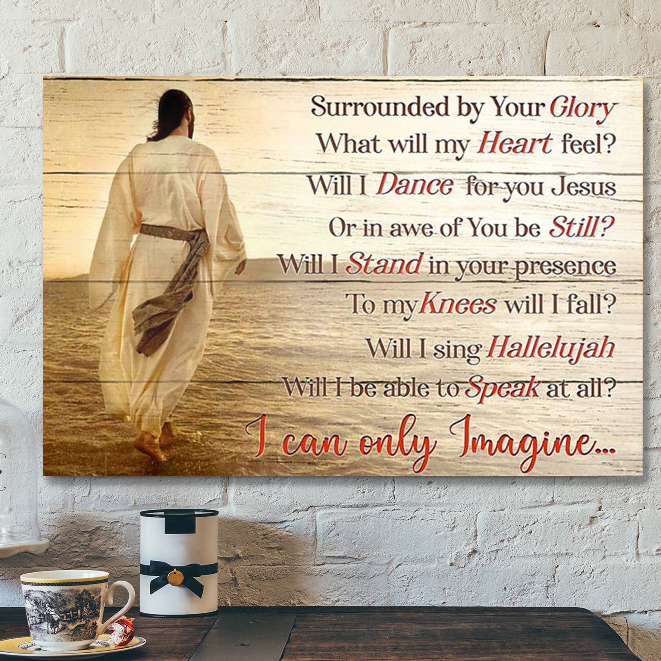 Bible Verse Canvas – Jesus Walking – Scripture Canvas Wall Art