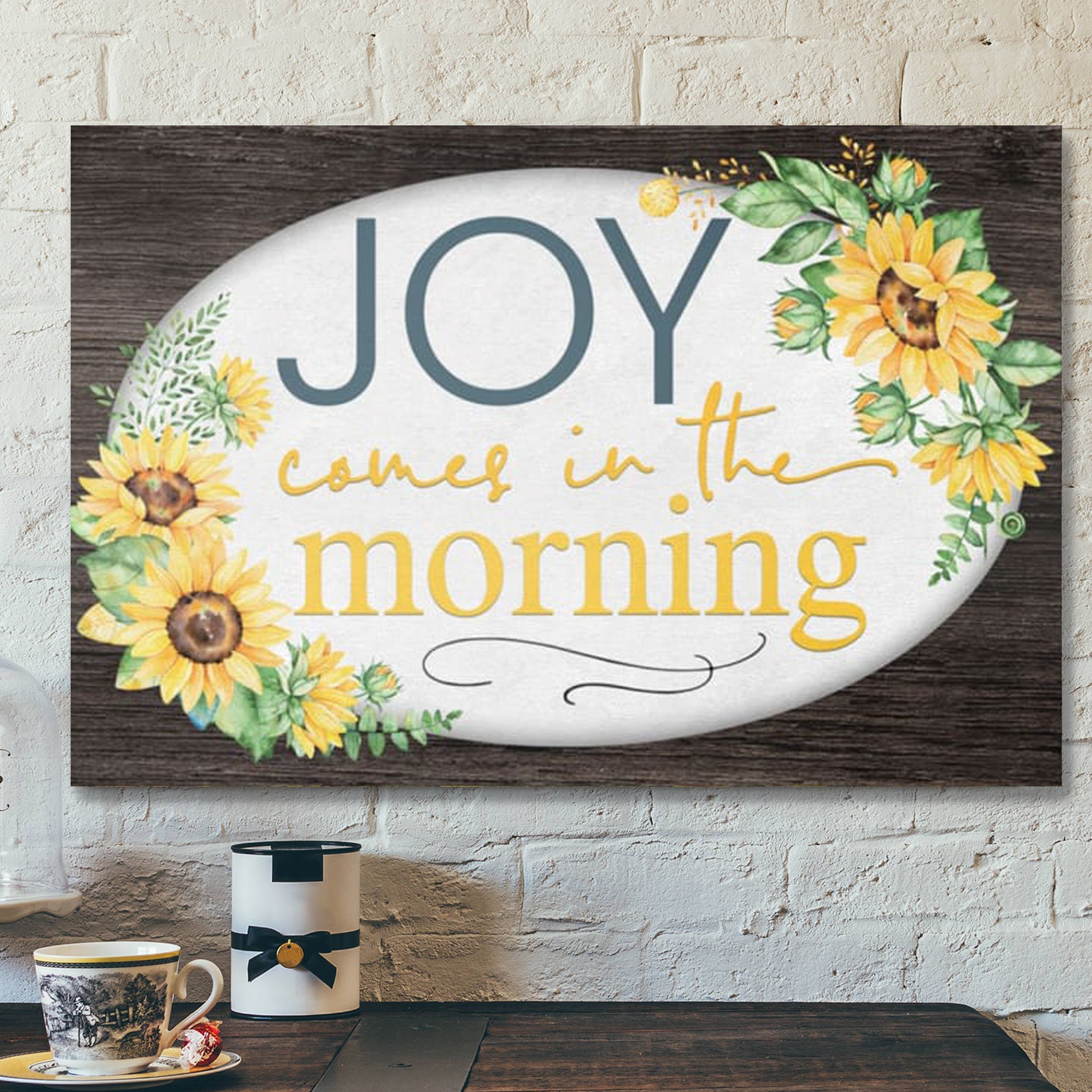 Bible Verse Canvas – Joy Comes In The Morning – Scripture Canvas Wall Art