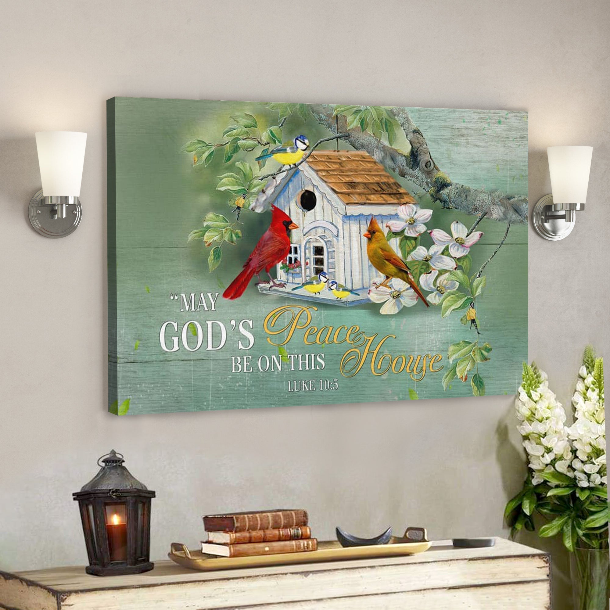 Bible Verse Canvas – Jesus My God My Lord My All Canvas Wall Art – Scripture Canvas Wall Art