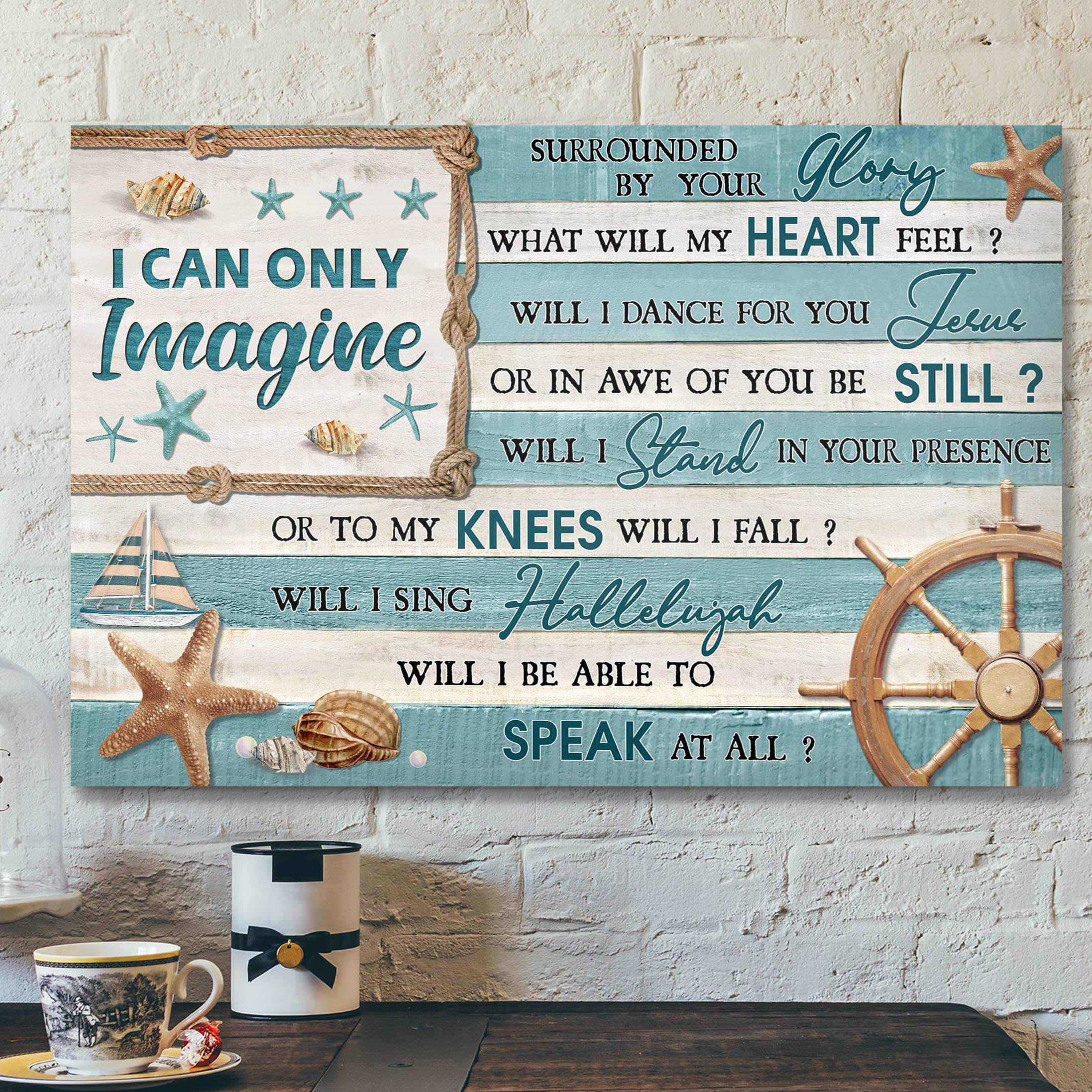 Bible Verse Canvas – The Sea Canvas – I Can Only Imagine Canvas Wall Art – Scripture Canvas Wall Art