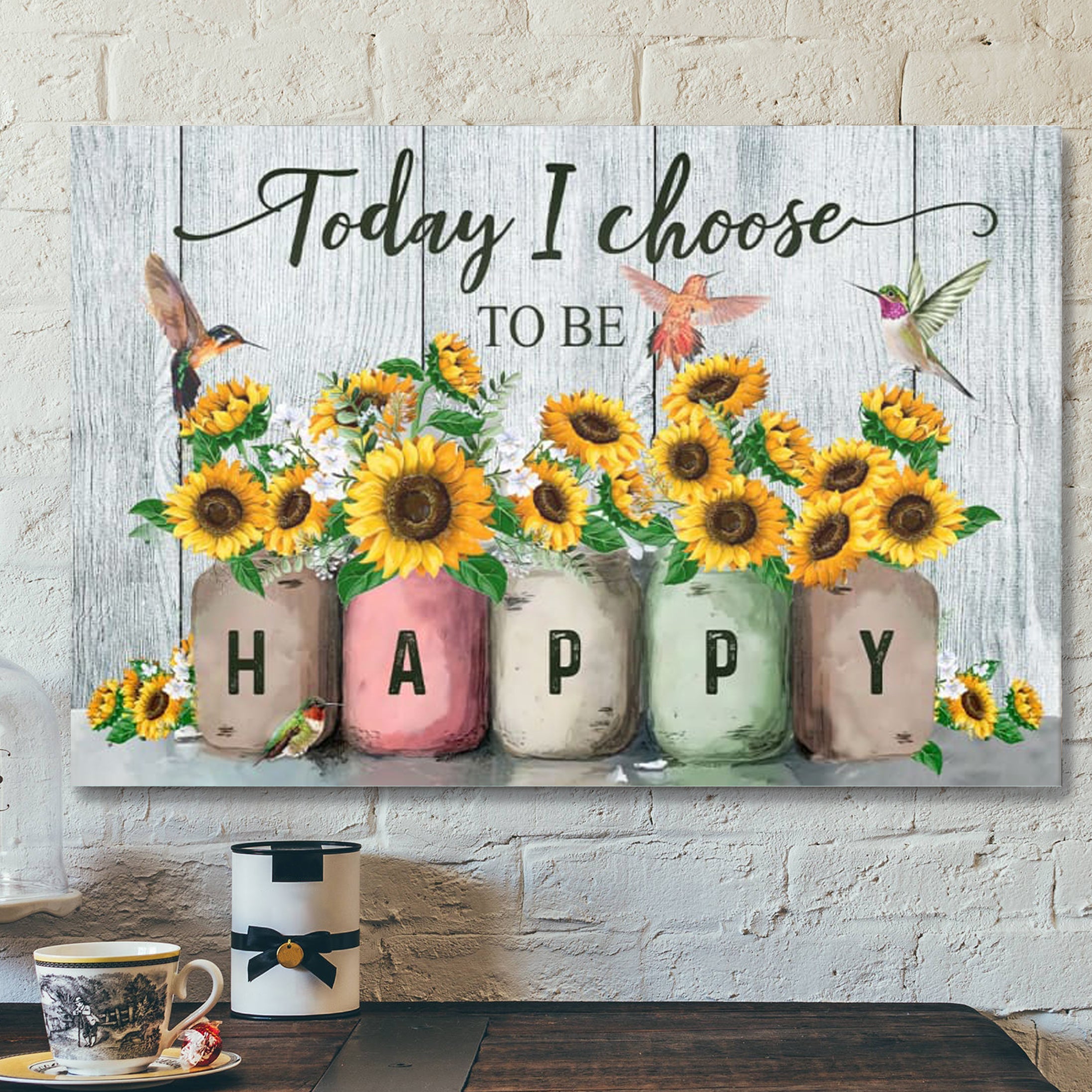 Bible Verse Canvas – Today I Choose To Be Happy Wall Art Canvas – Scripture Canvas Wall Art