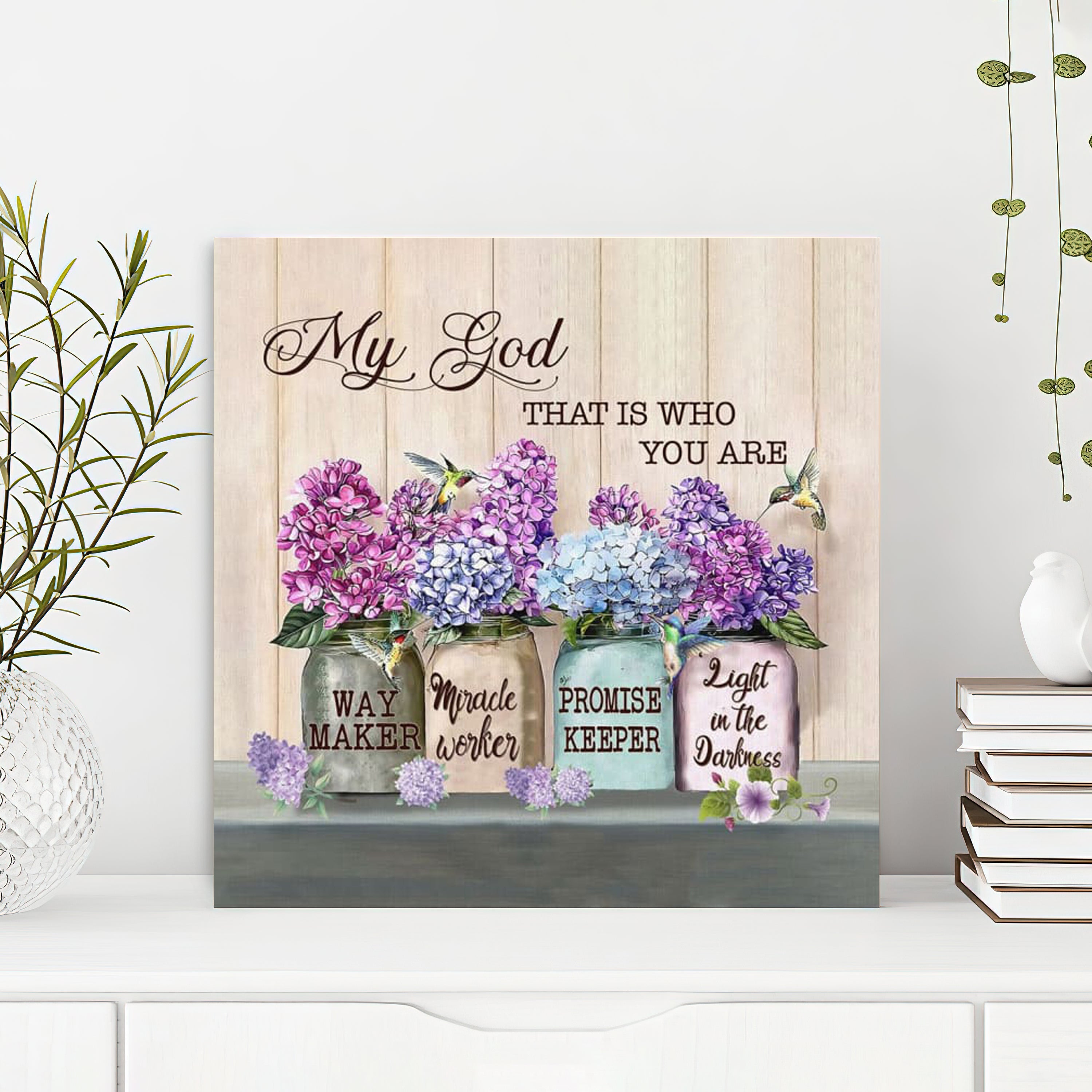 Bible Verse Canvas – Way Maker Canvas My God That Is Who You Are Christian Song Lyrics Canvas Wall Art – Scripture Canvas Wall Art