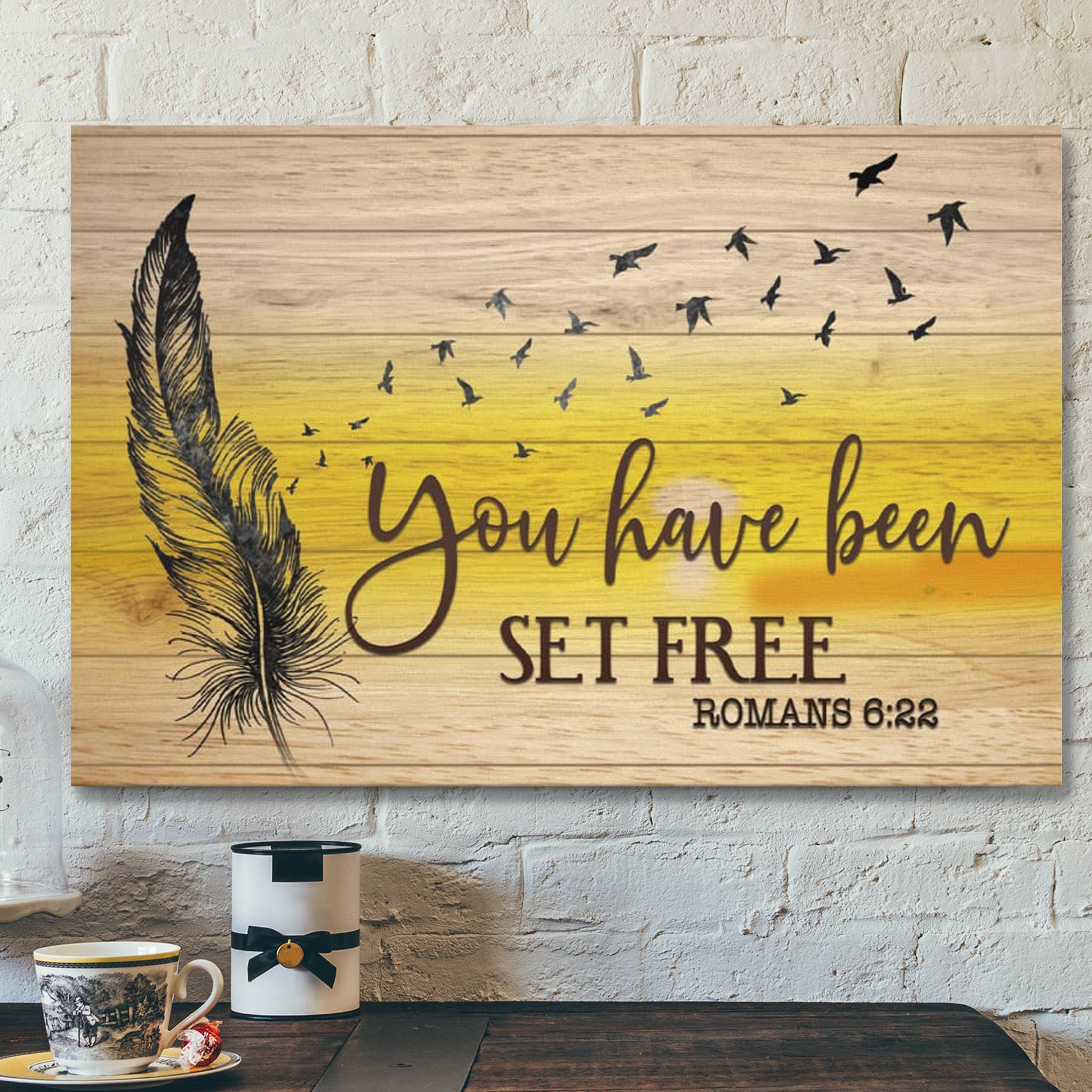 Bible Verse Canvas – You Have Been Set Free Romans 622 Canvas – Scripture Canvas Wall Art