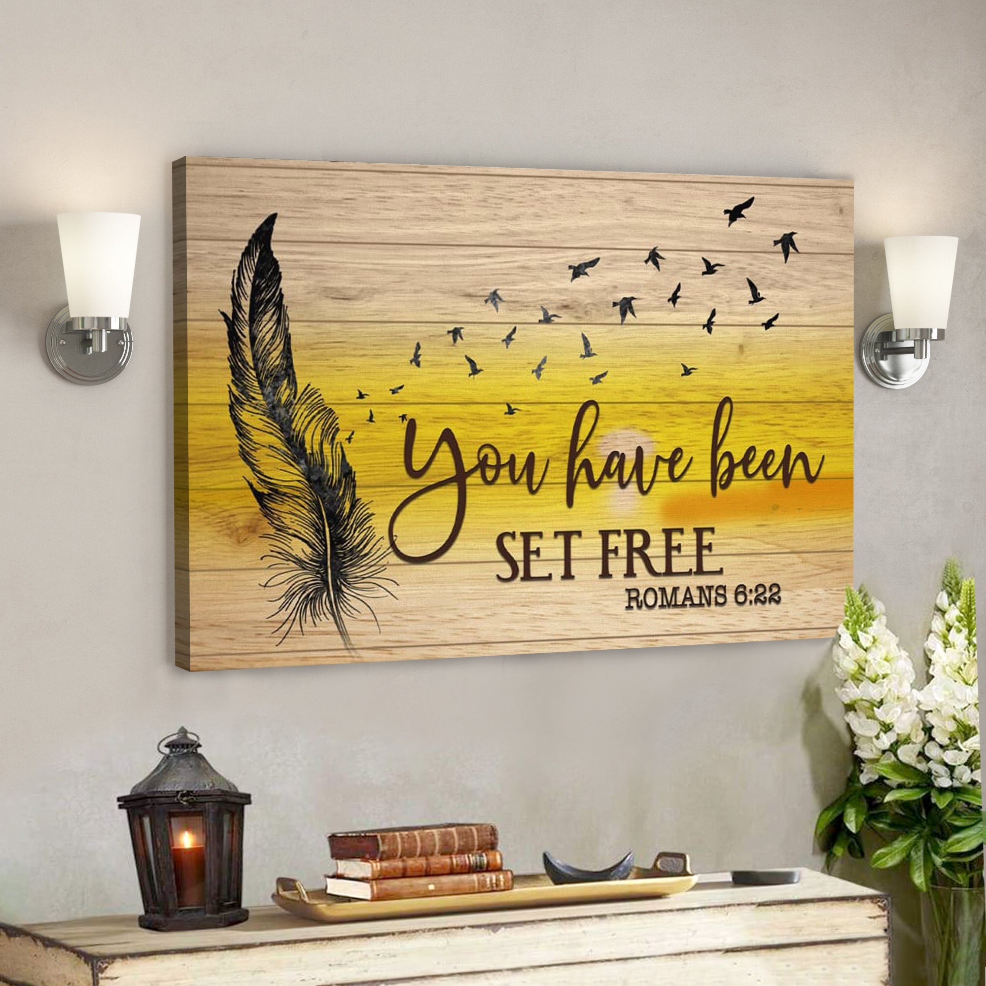 Bible Verse Canvas – You Have Been Set Free Romans 622 Canvas – Scripture Canvas Wall Art