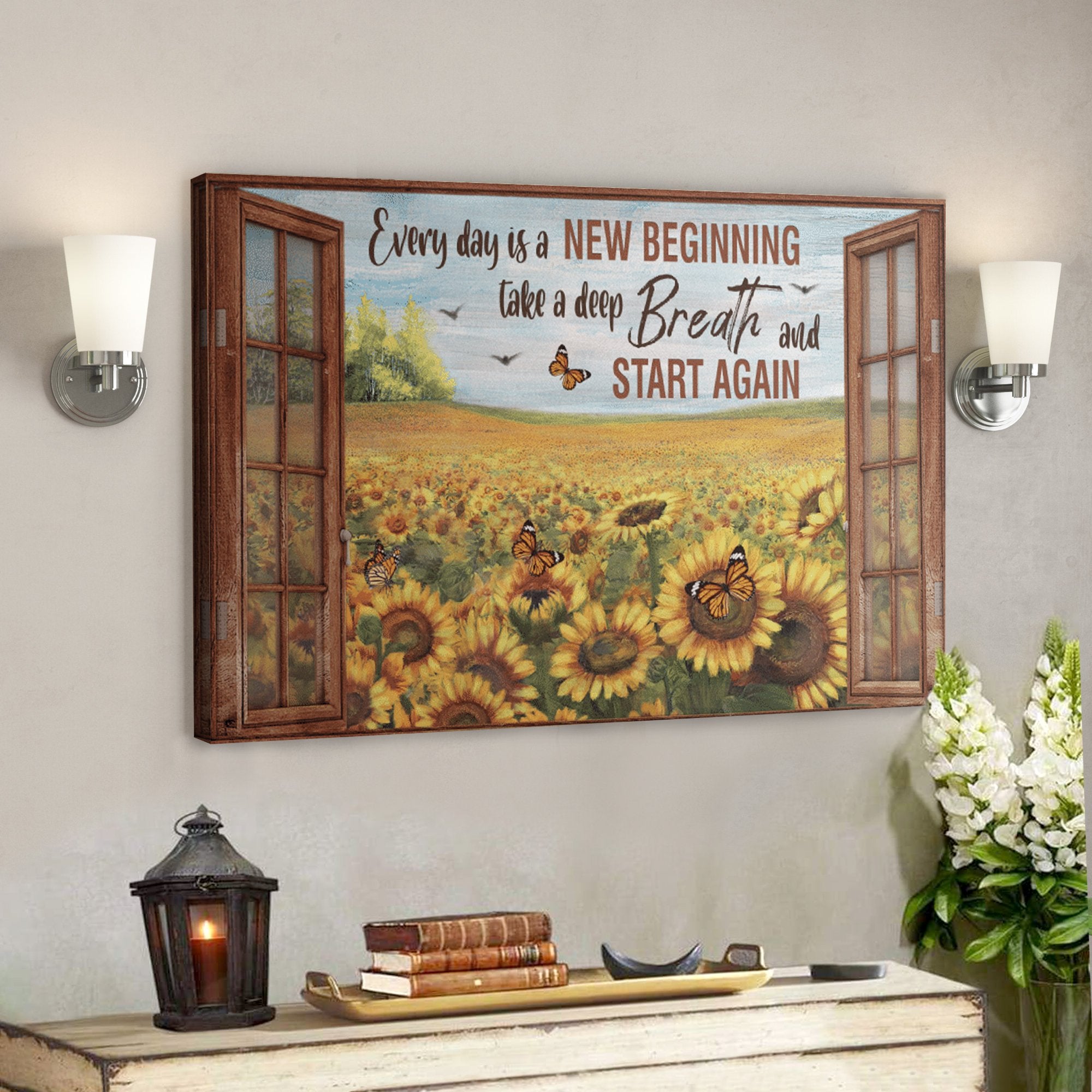 Bible Verse Wall Art Canvas – Every Day Is A New Beginning Canvas