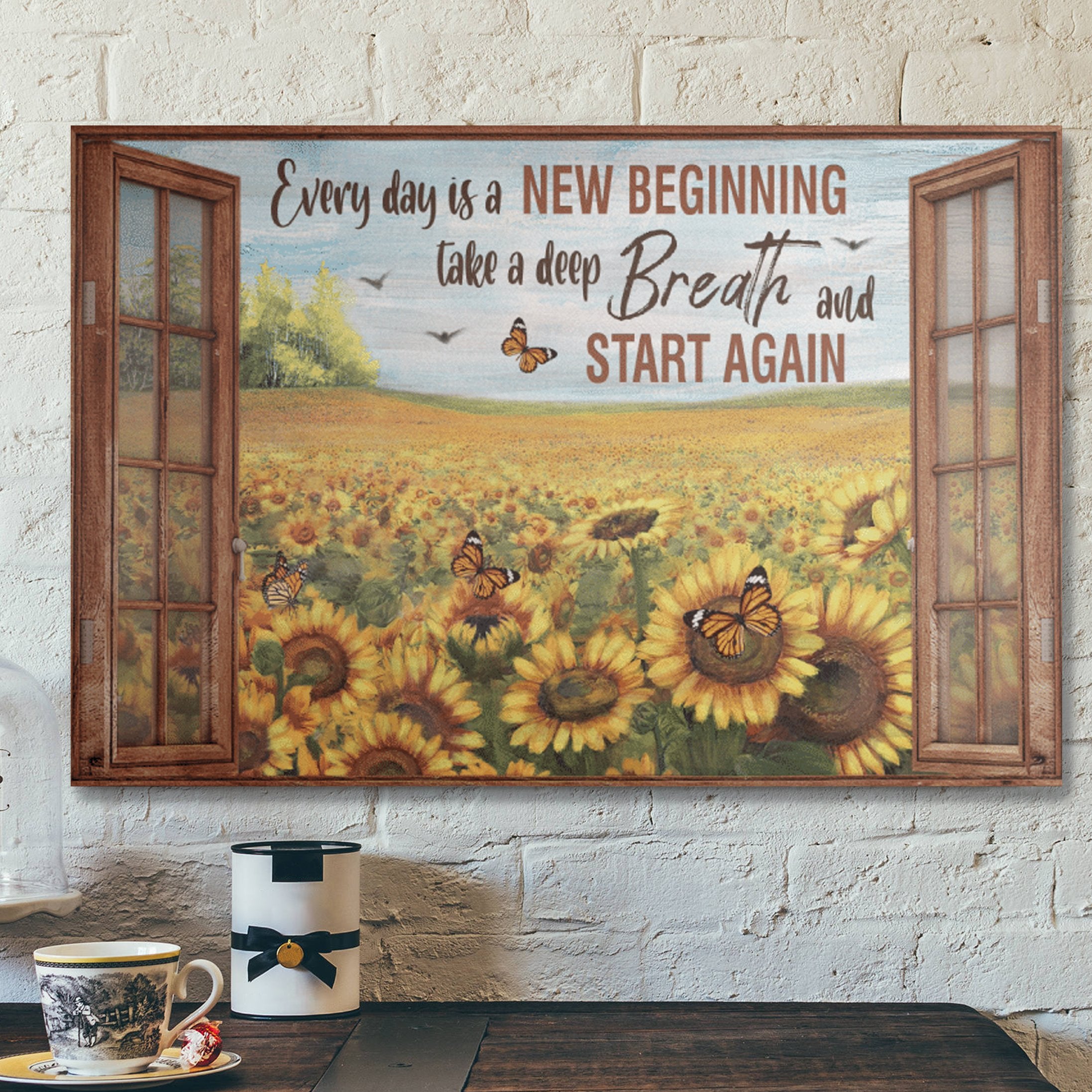 Bible Verse Wall Art Canvas – Every Day Is A New Beginning Canvas