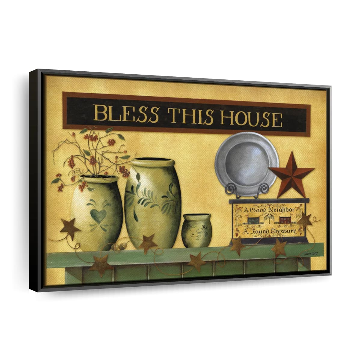 Bless This House Canvas Wall Art – Christian Canvas Wall Art – Religious Wall Art Canvas