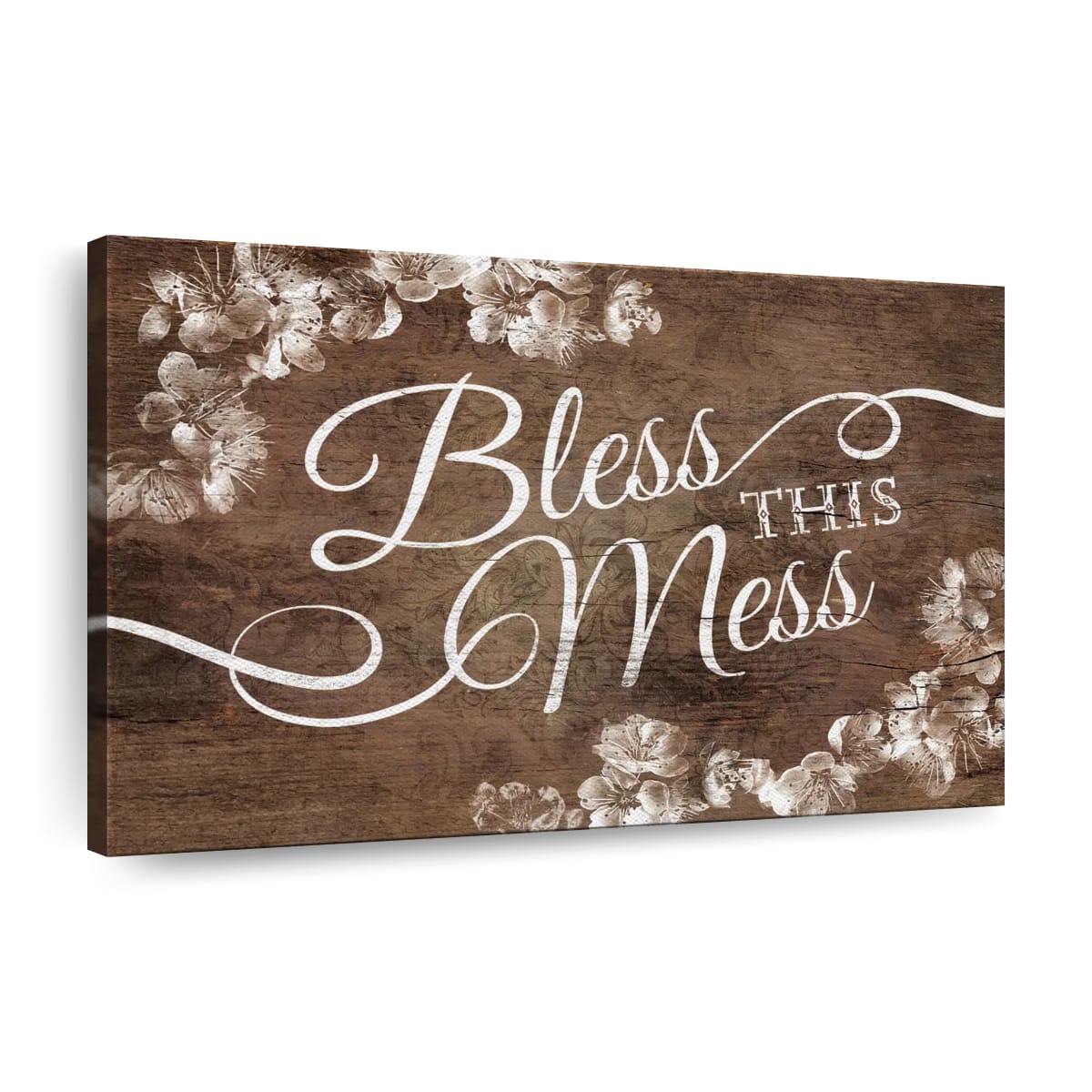 Bless This Mess Canvas Wall Art – Christian Canvas Wall Art – Religious Wall Art Canvas