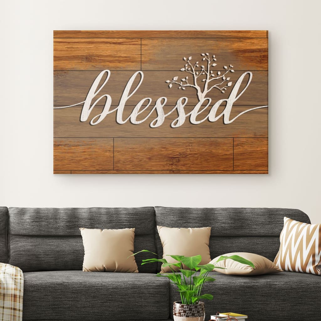 Blessed Canvas Wall Art – Christian Canvas – Faith Canvas