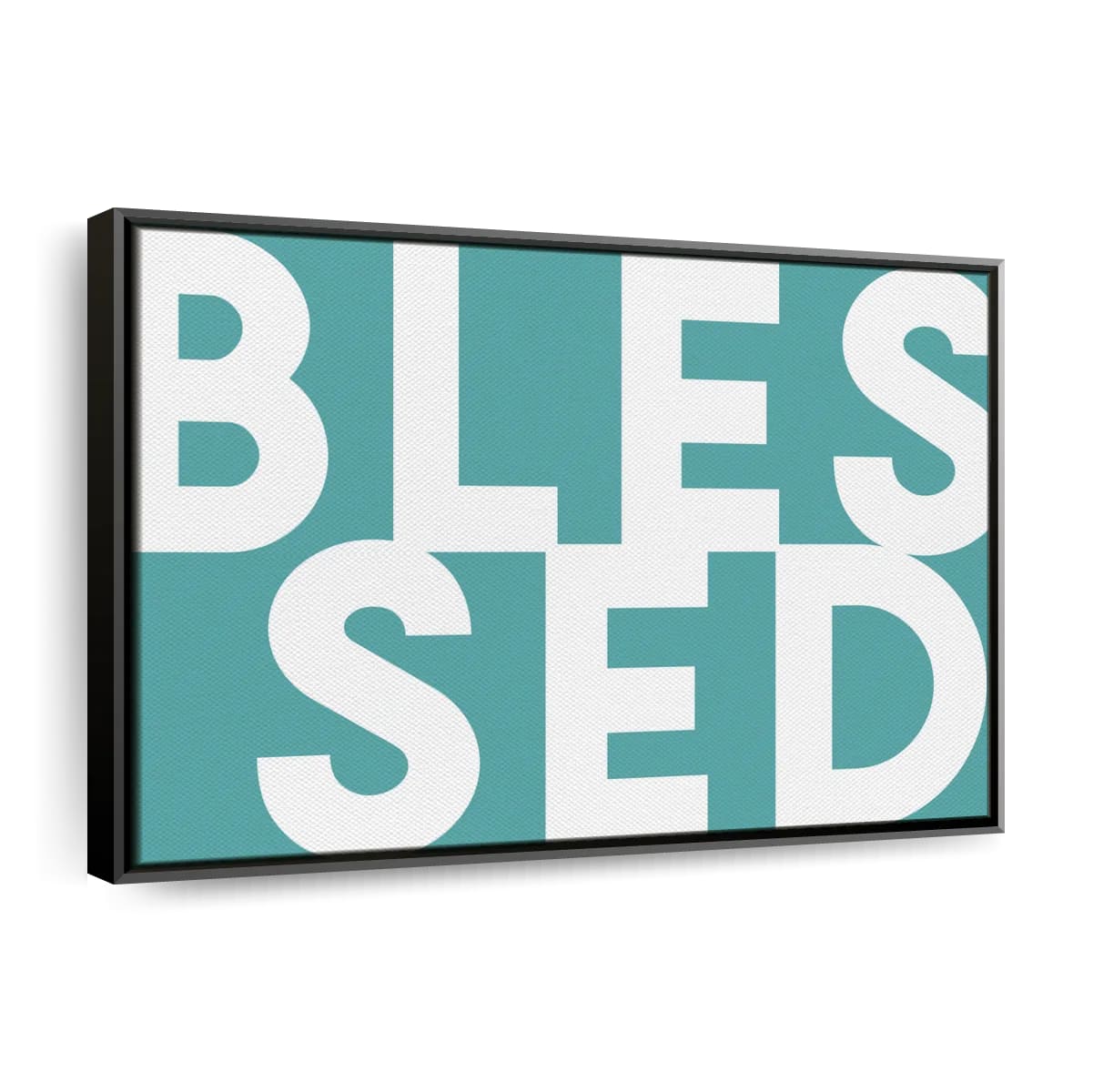 Blessed White Canvas Wall Art – Christian Canvas Wall Art – Religious Wall Art Canvas