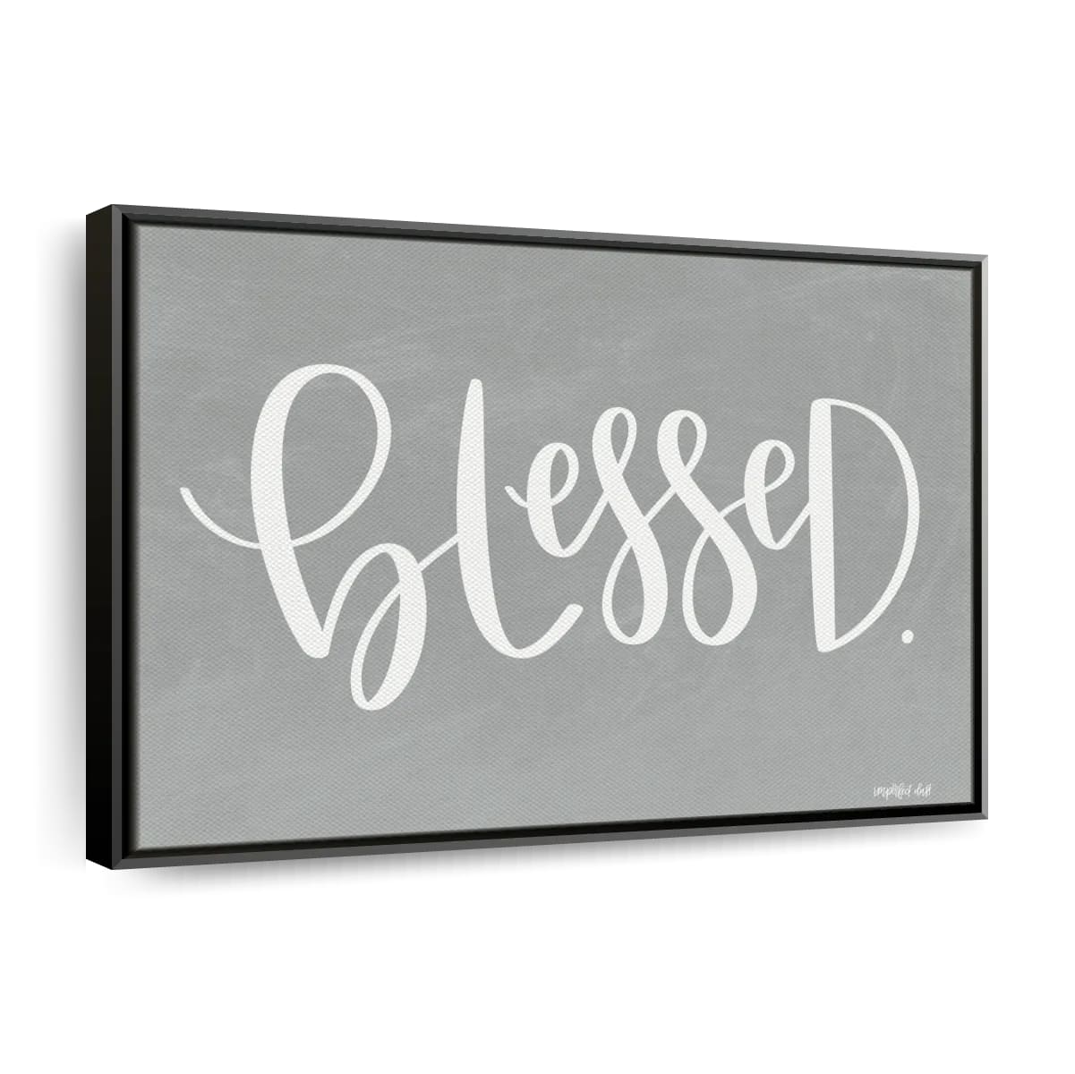 Blessed White Wall Art Canvas – Christian Canvas Wall Art – Religious Wall Art Canvas