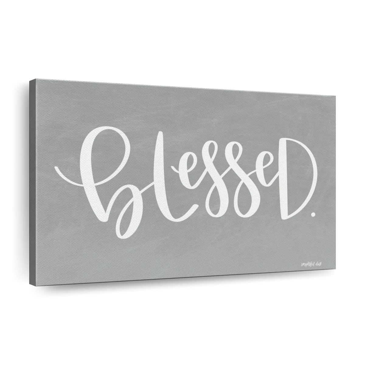 Blessed White Wall Art Canvas – Christian Canvas Wall Art – Religious Wall Art Canvas