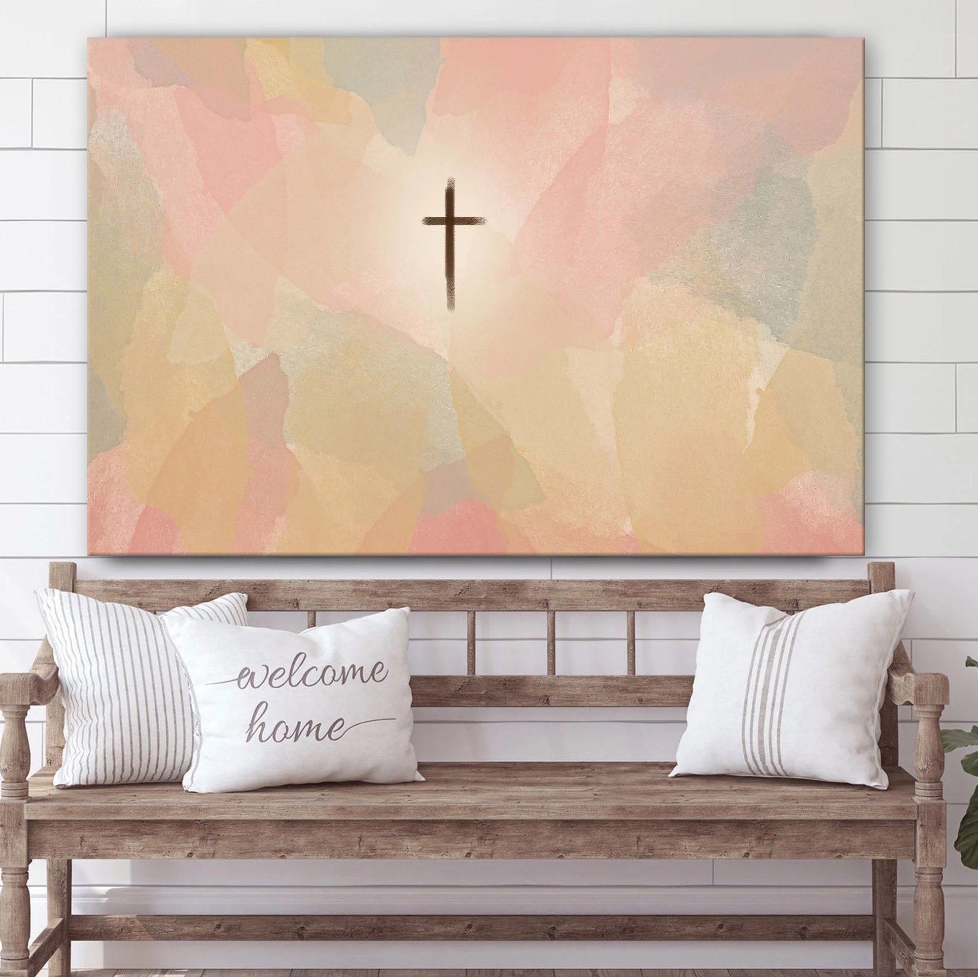 Boho Christian Cross Canvas Posters – Religious Canvas Wall Art